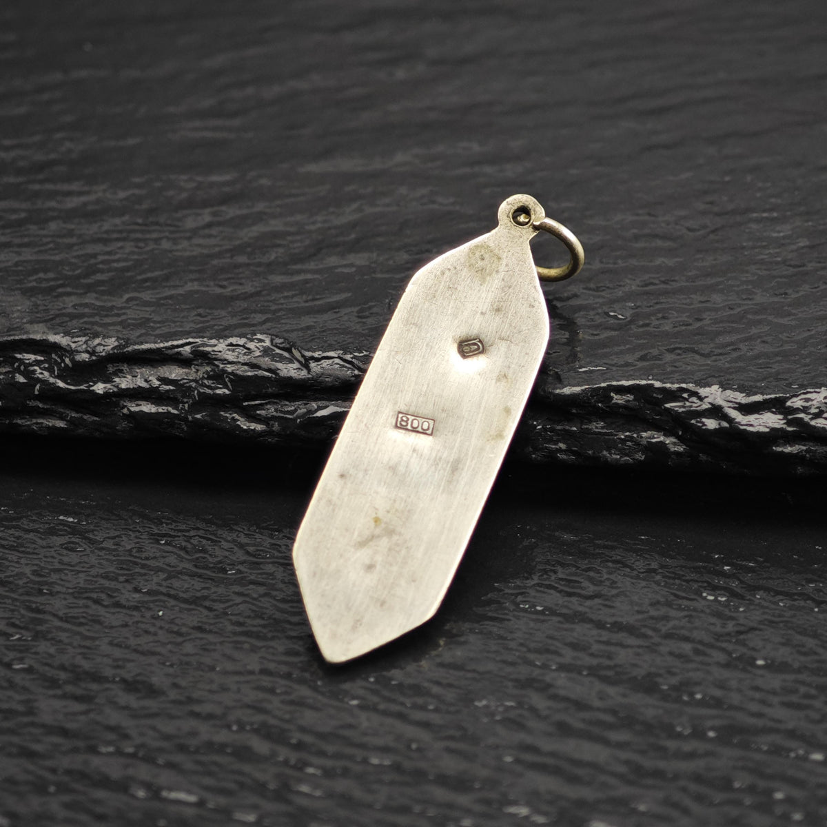 Jewish Mezuzah Menorah 800 Silver Pendant P3116