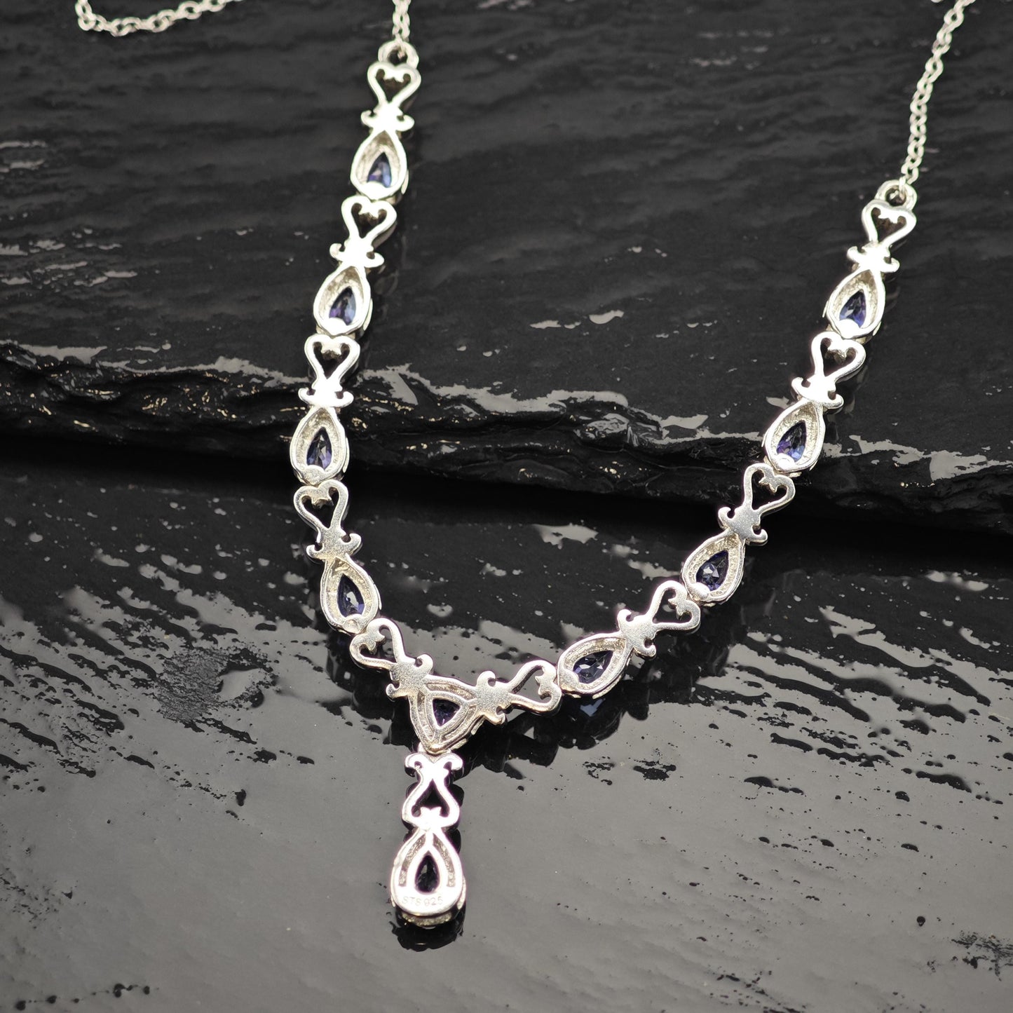 Choice of Sterling Silver Gold Plated Tanzanite Necklace N2653