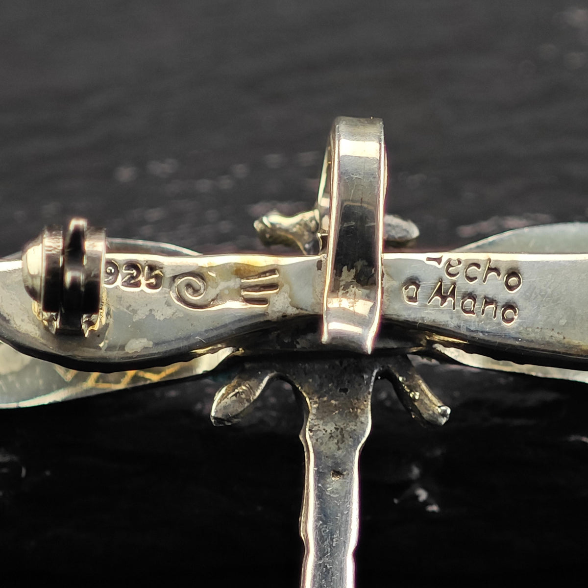 Mexican Silver Turquoise Dragonfly Sterling Silver Brooch/Pin P3165