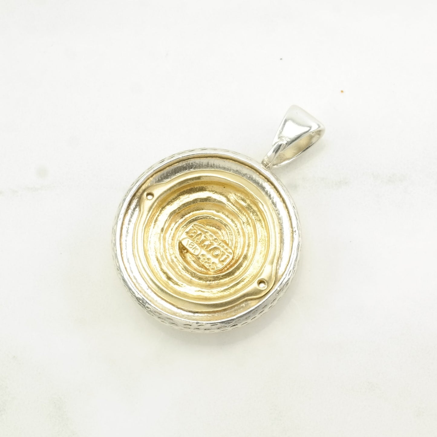 Ballou 18K Gold Sterling Silver Circle Pendant