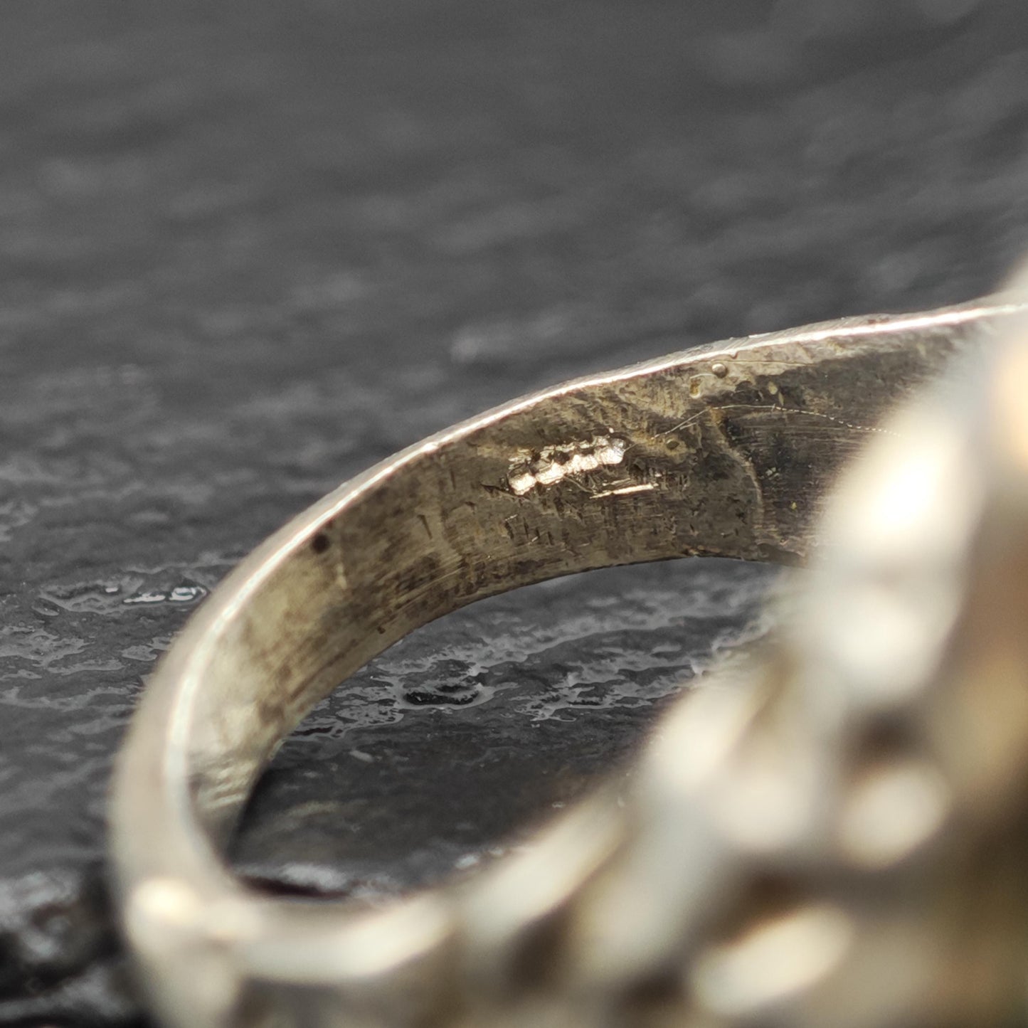 Native American Turquoise, Coral Floral Ring Sterling Silver Sz 13 1/4