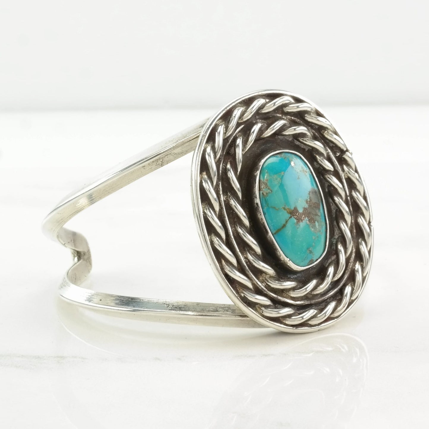 Southwest Sterling Silver Cuff Bracelet Turquoise