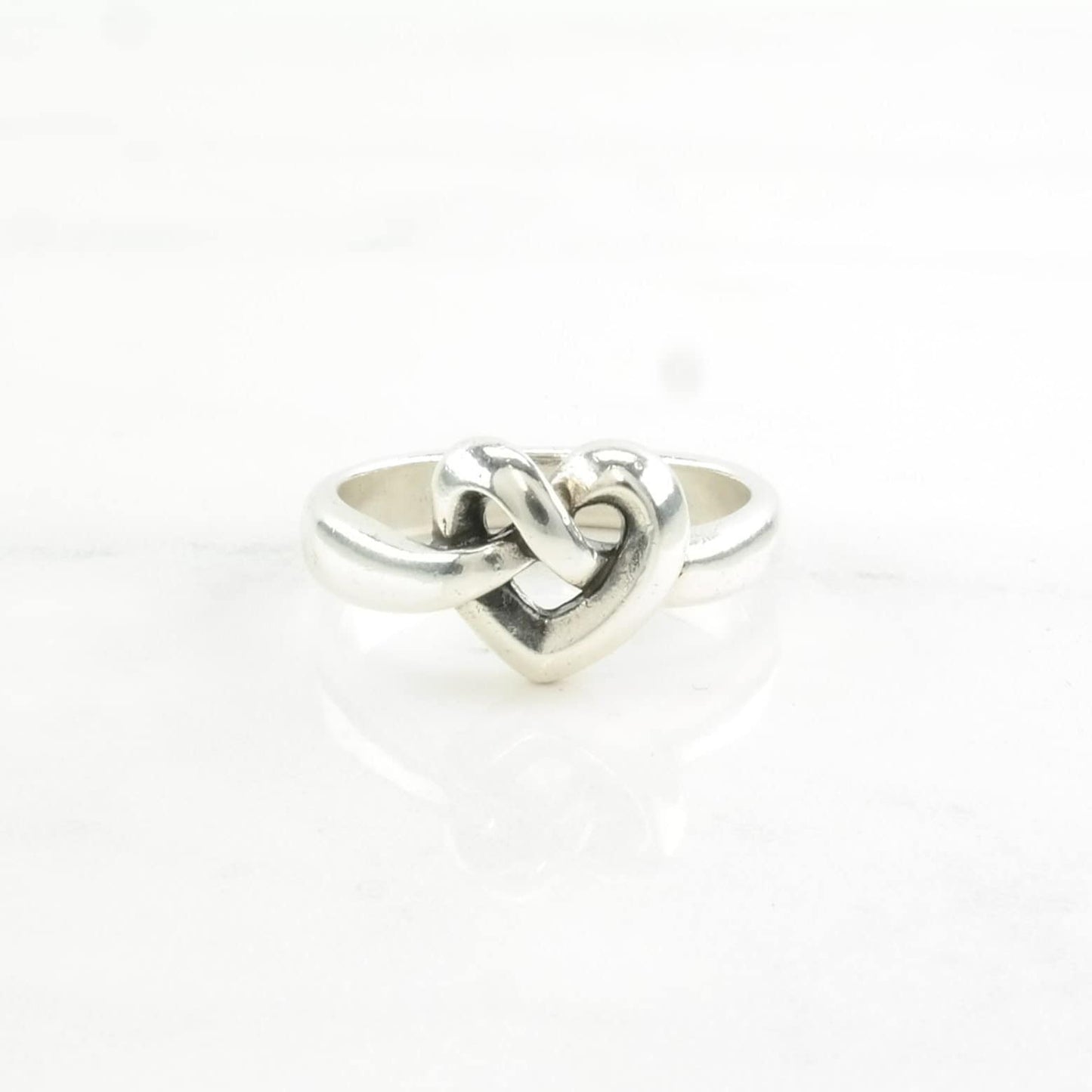 James Avery Silver Ring Heart Knot Sterling Size 7 1/2