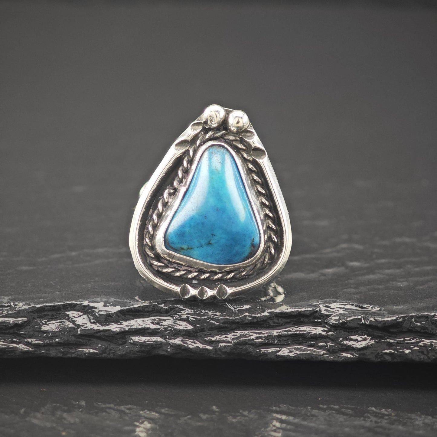 Native American Turquoise Ring Sterling Silver