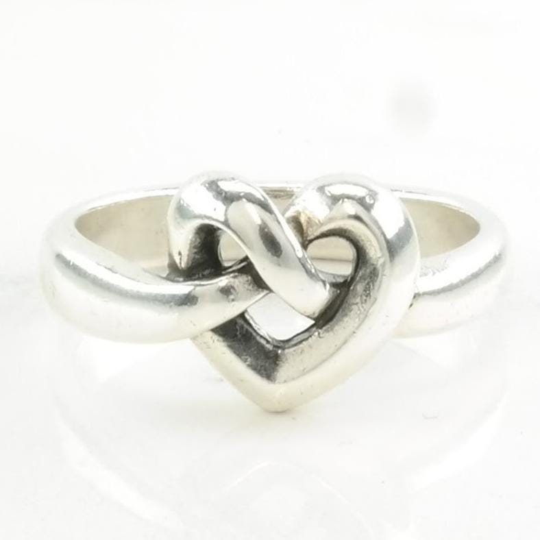 Vintage James Avery Silver Ring Heart Knot Sterling Size 7 1/2