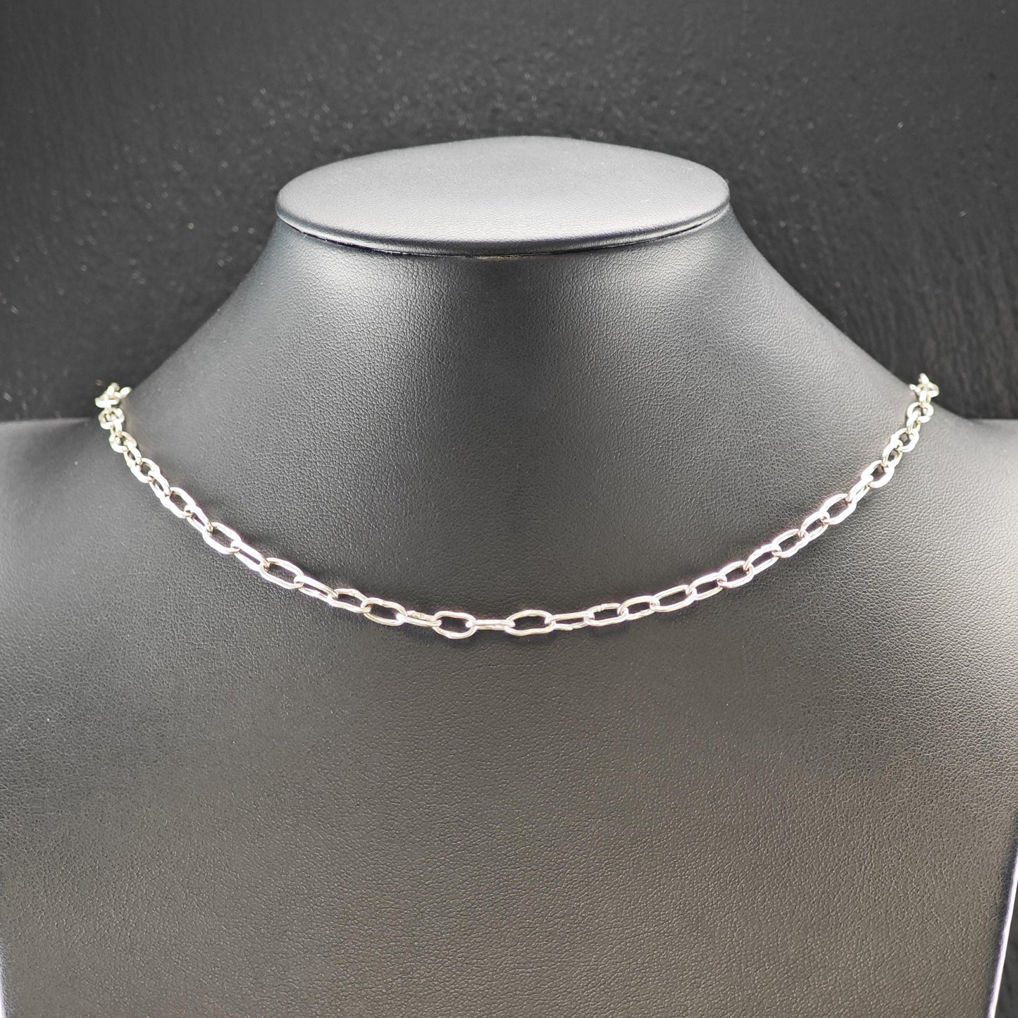 Sterling Silver Handmade Paperclip Chain Necklace 30 1/4" N2634