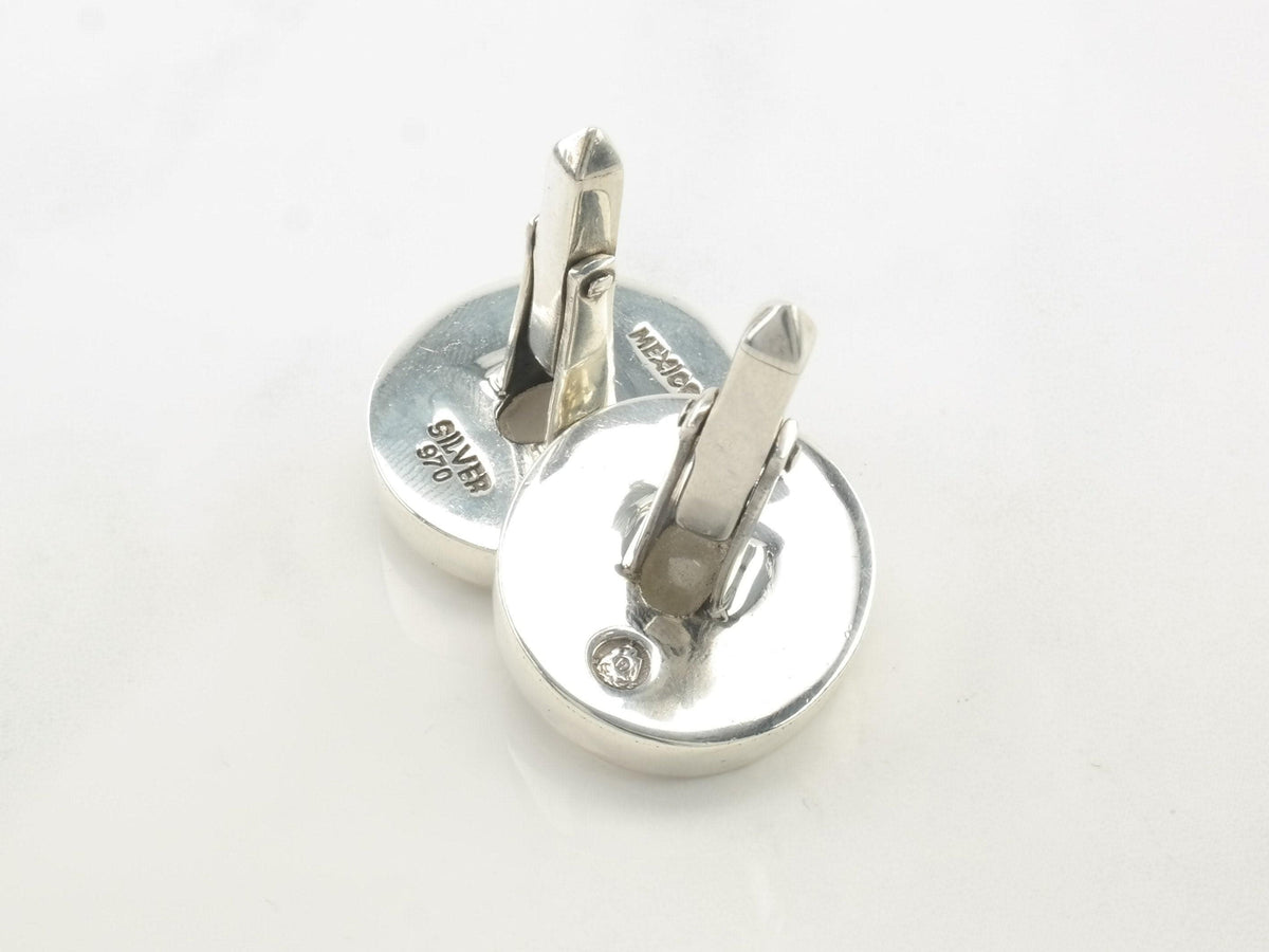 Antonio Pineda Taxco Moonstone Sterling Silver Cufflinks