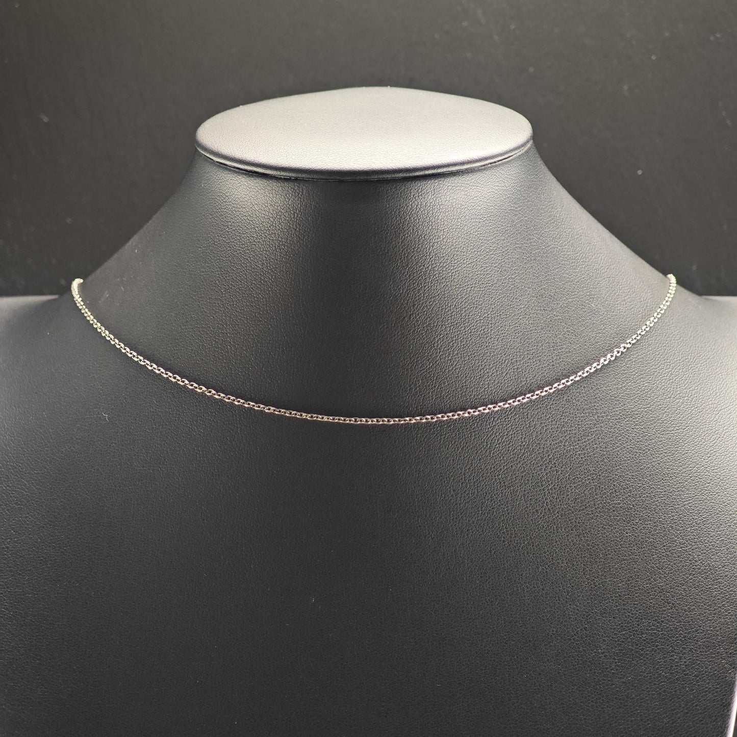 Black Oxidized Link Chain Sterling Silver Necklace N2763