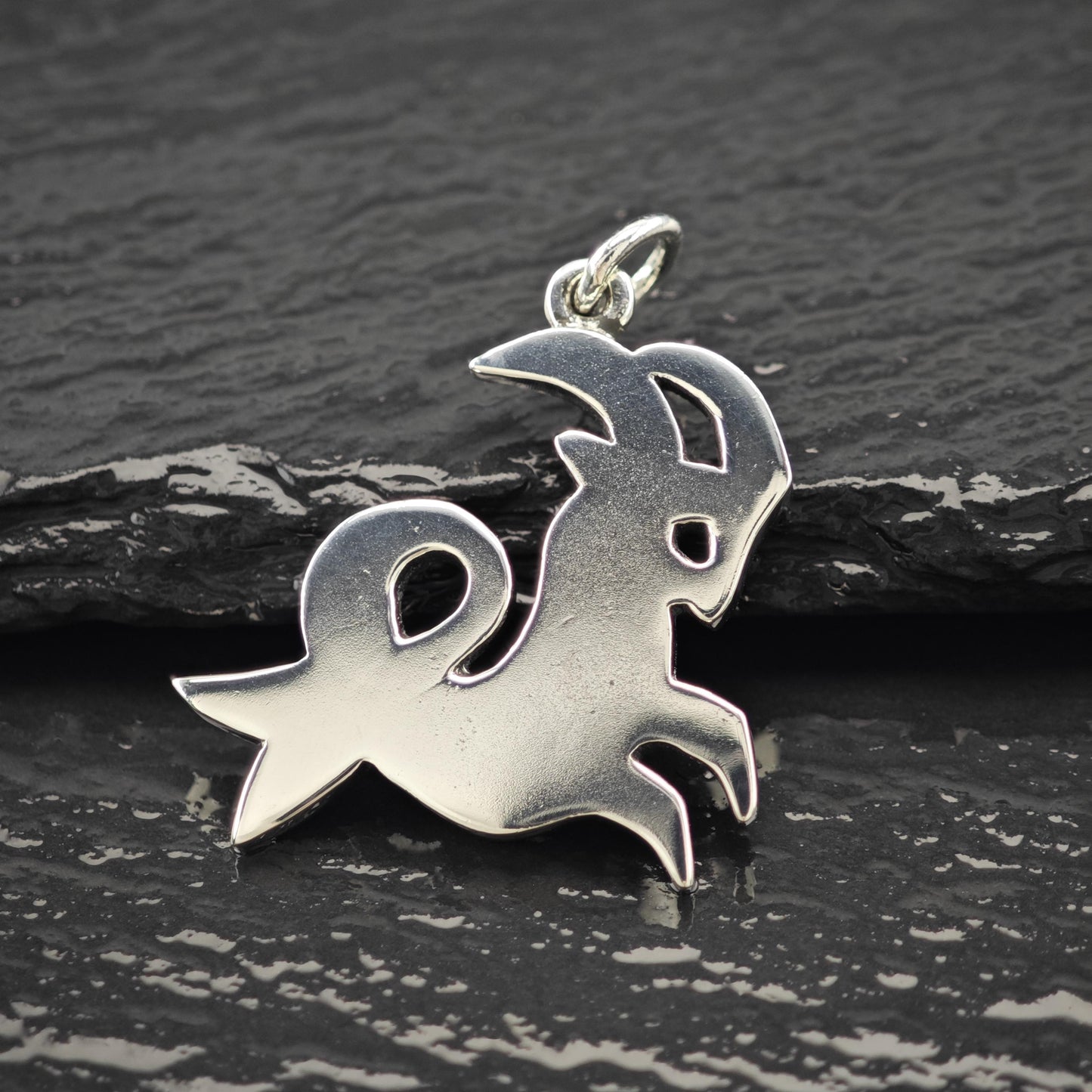 Retired James Avery Lg Capricorn Pendant Sterling Silver P2808