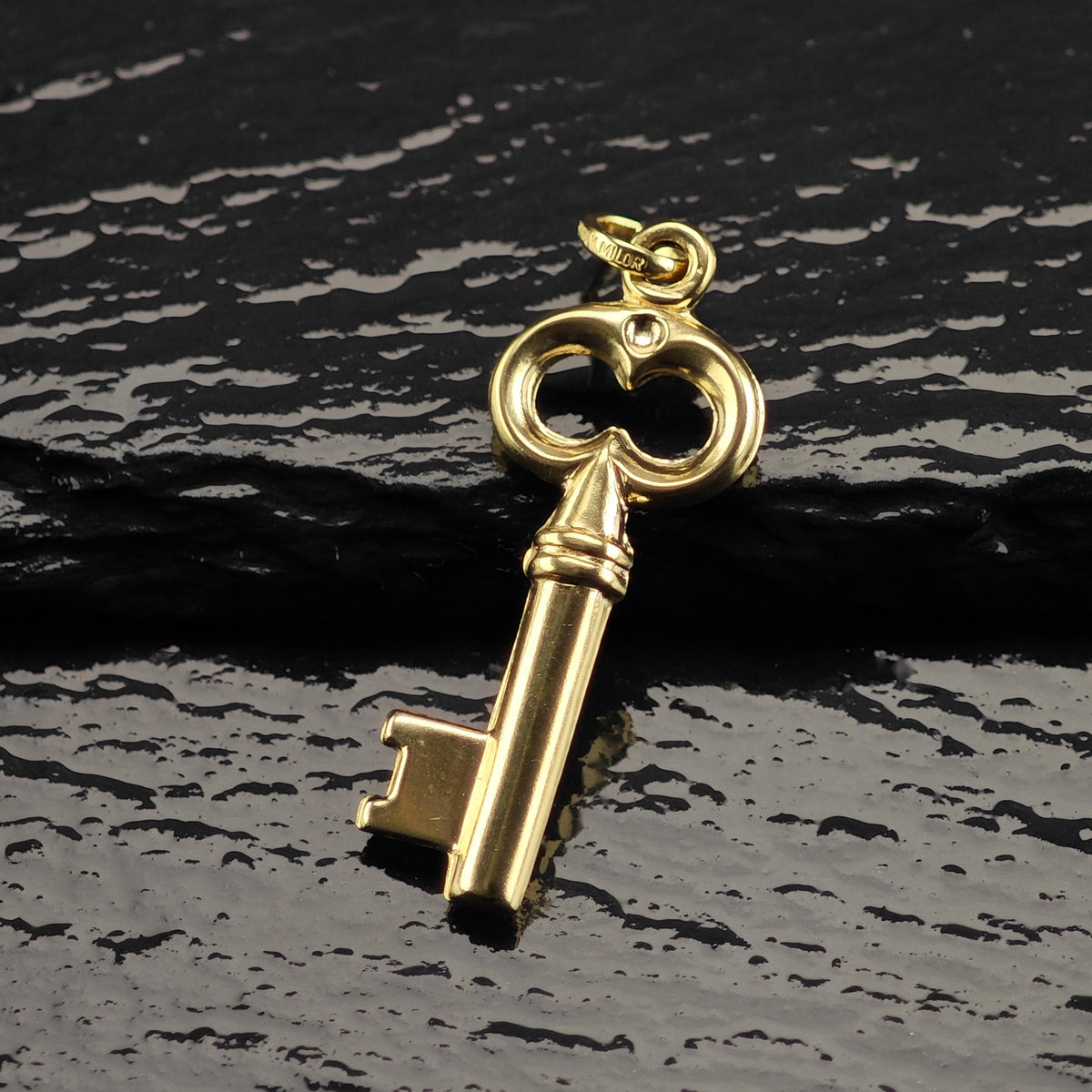 14K Gold-Filled Italy Milor Key Pendant P3158