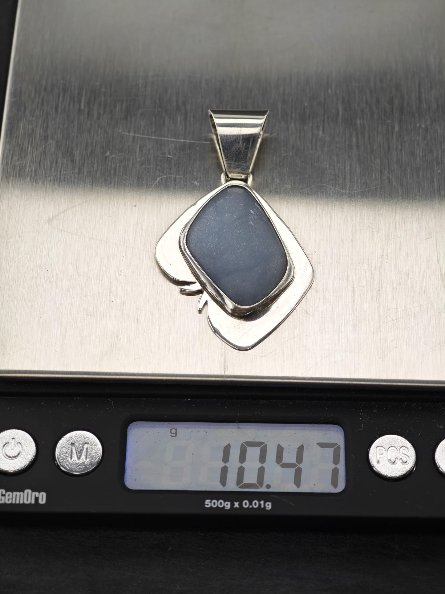 DTR Blue Gemstone Pendant Sterling Silver