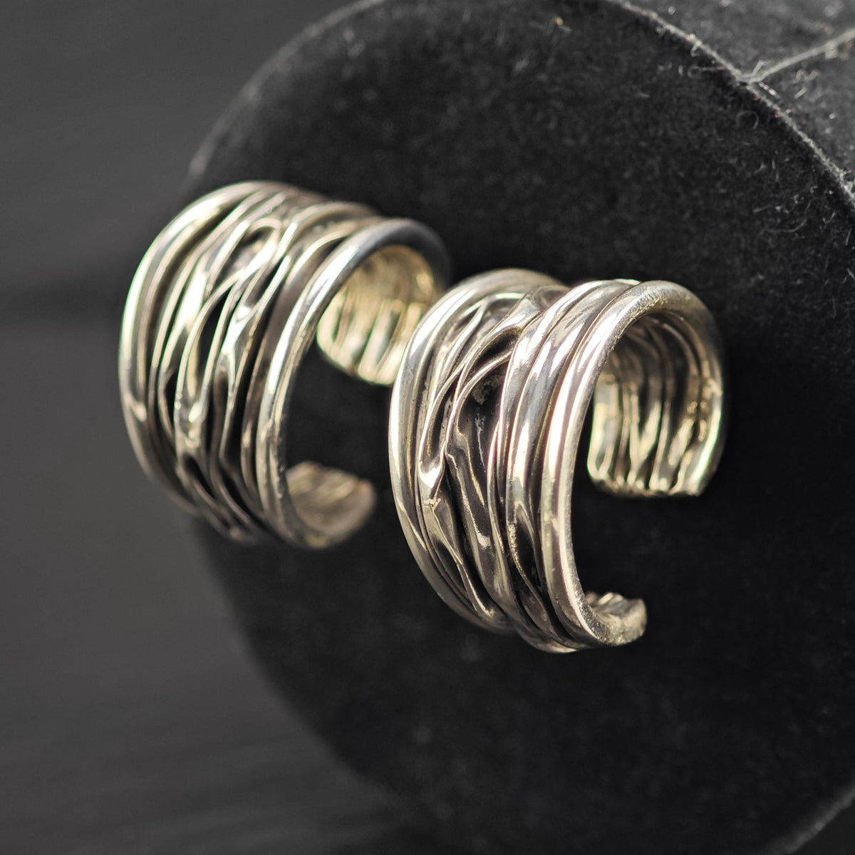 Stud Hoop Sterling Silver Earrings ER3200