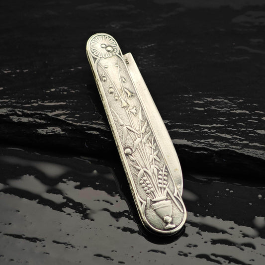 Antique Lilly Of The Valley Pocket Knife Sterling Silver MISC0418