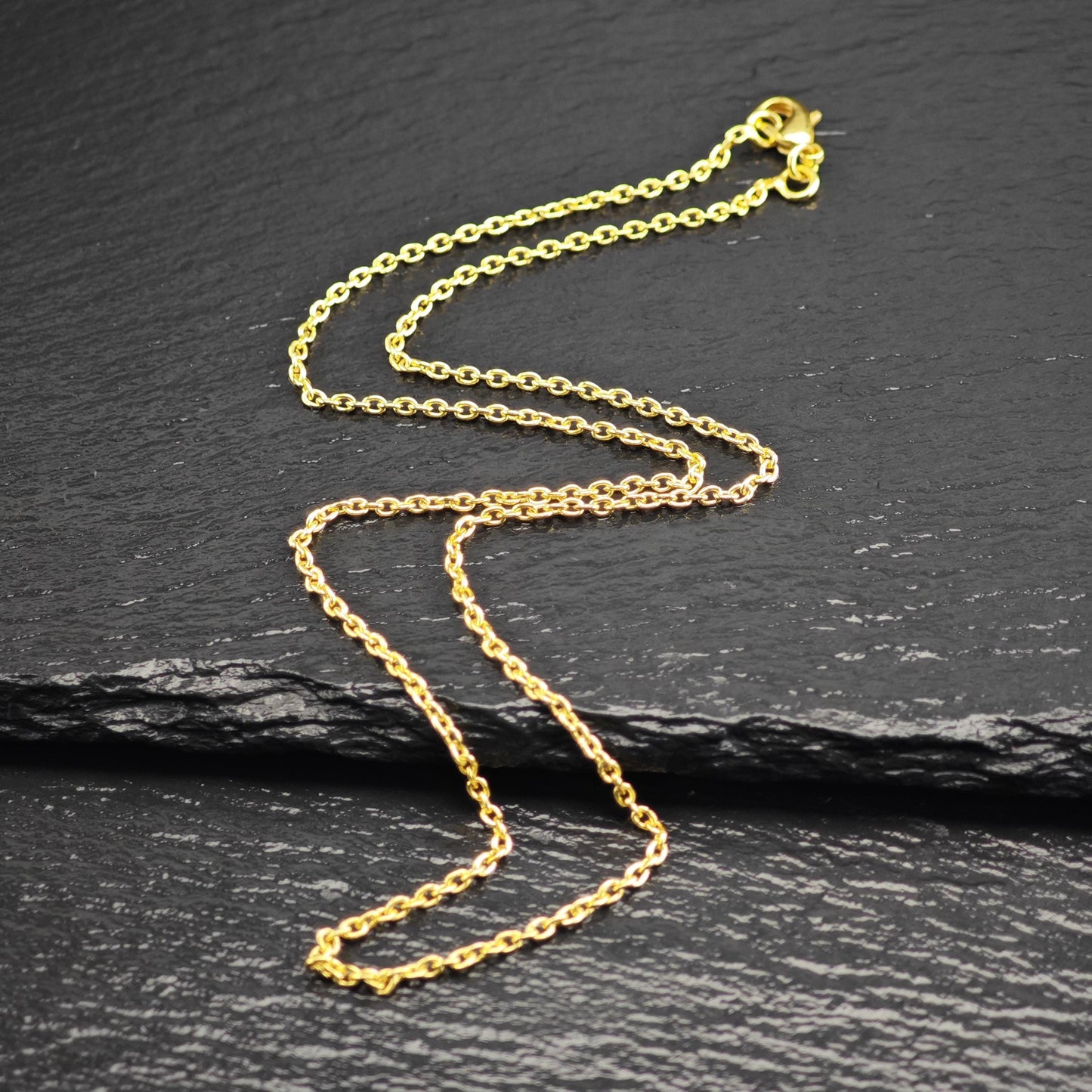 Gold Plated Link Chain Sterling Silver Necklace N2759