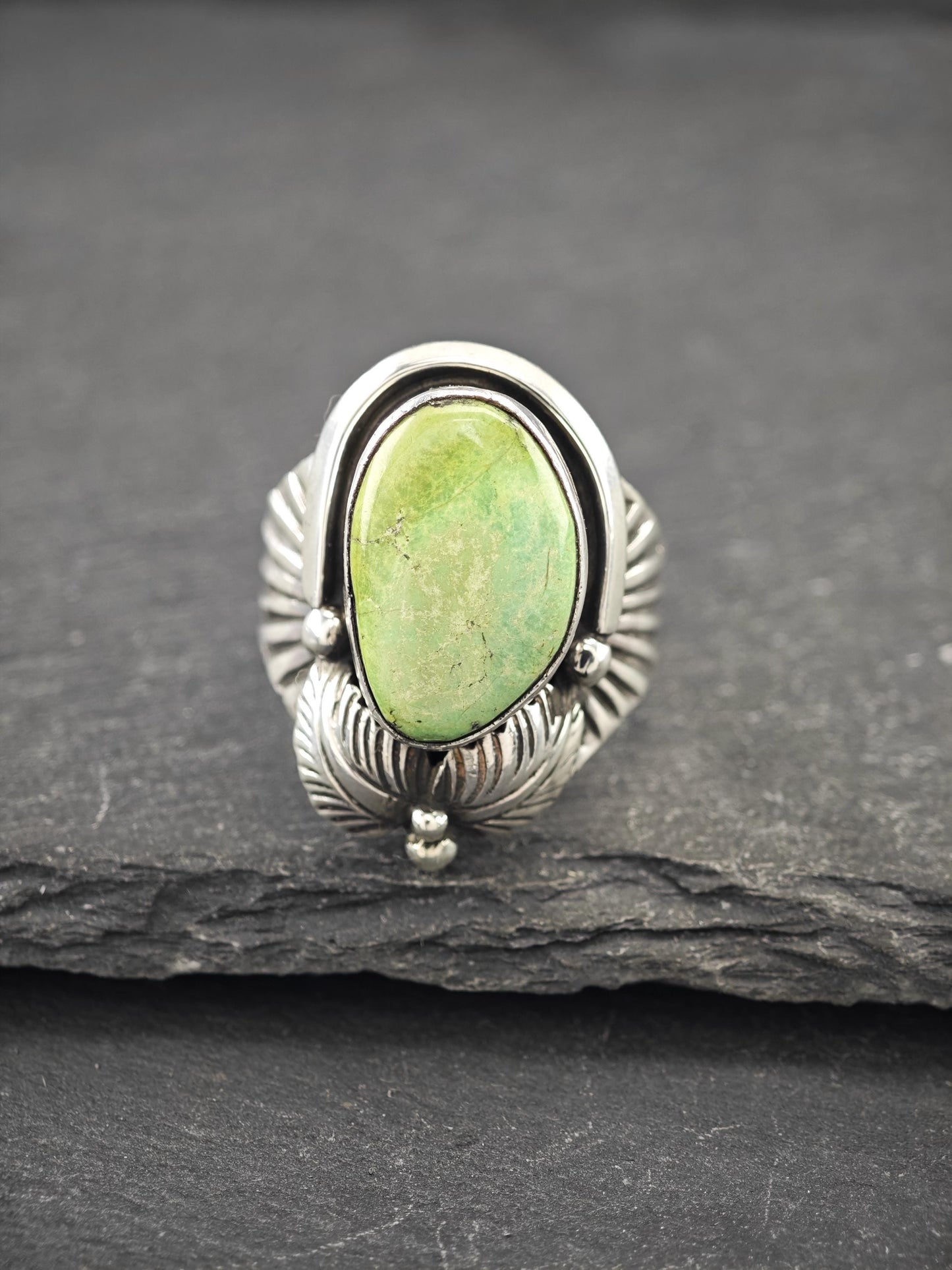 Native American Coral, Turquoise Ring Sterling Silver