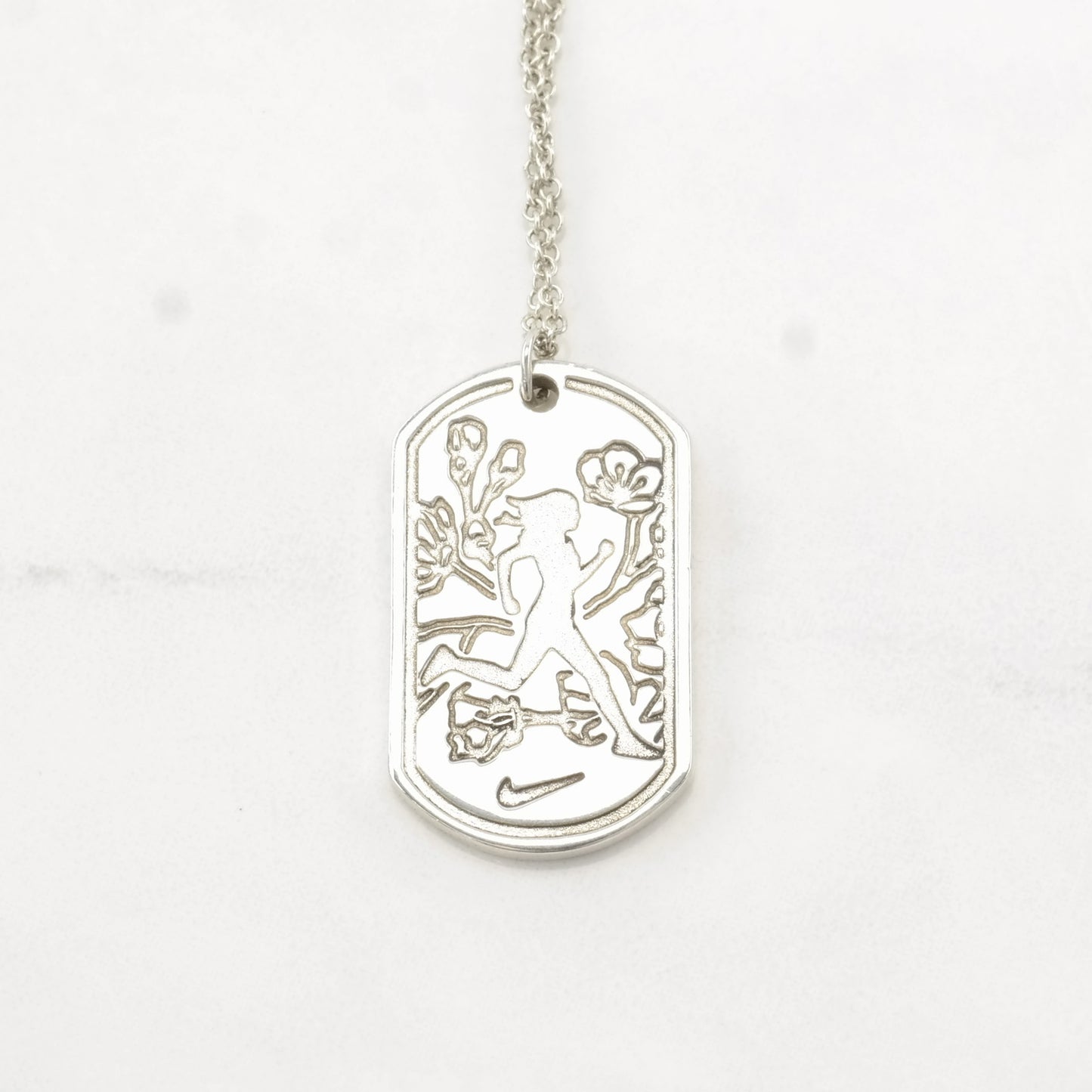 Vintage Tiffany & Co.  Sterling Silver  NWM Half, Wahington DC, 2013 Nike Necklace N2220