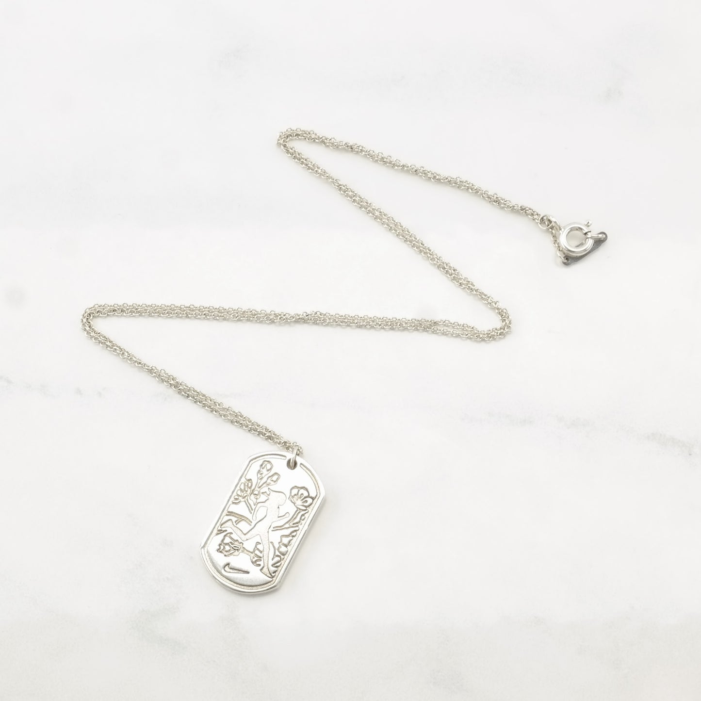 Vintage Tiffany & Co.  Sterling Silver  NWM Half, Wahington DC, 2013 Nike Necklace N2220