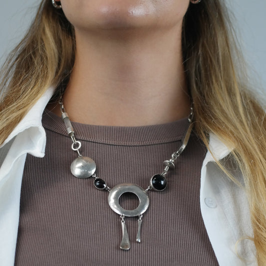 Studio Artist, Sterling Silver, Abstract Necklace N2699