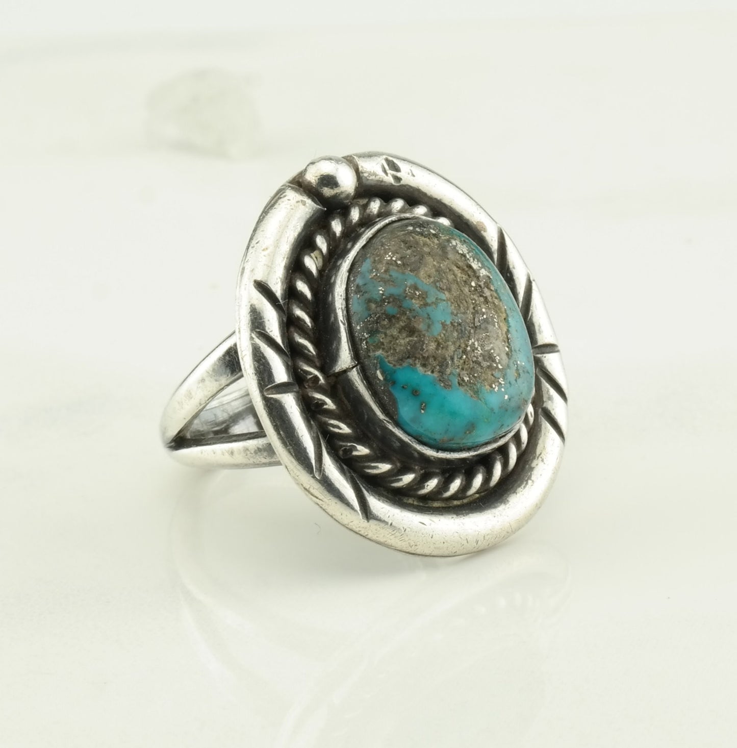 Sterling Silver Turquoise Ring Size 4 1/2