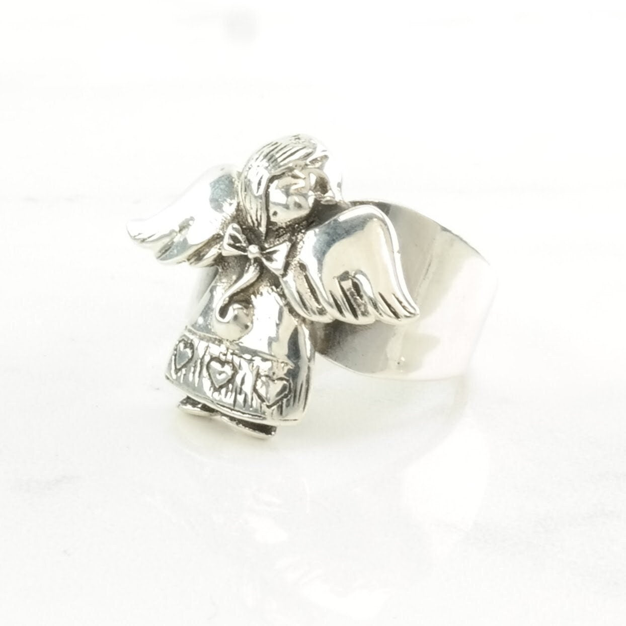 Sterling Silver Ring Angel Size 7 3/4