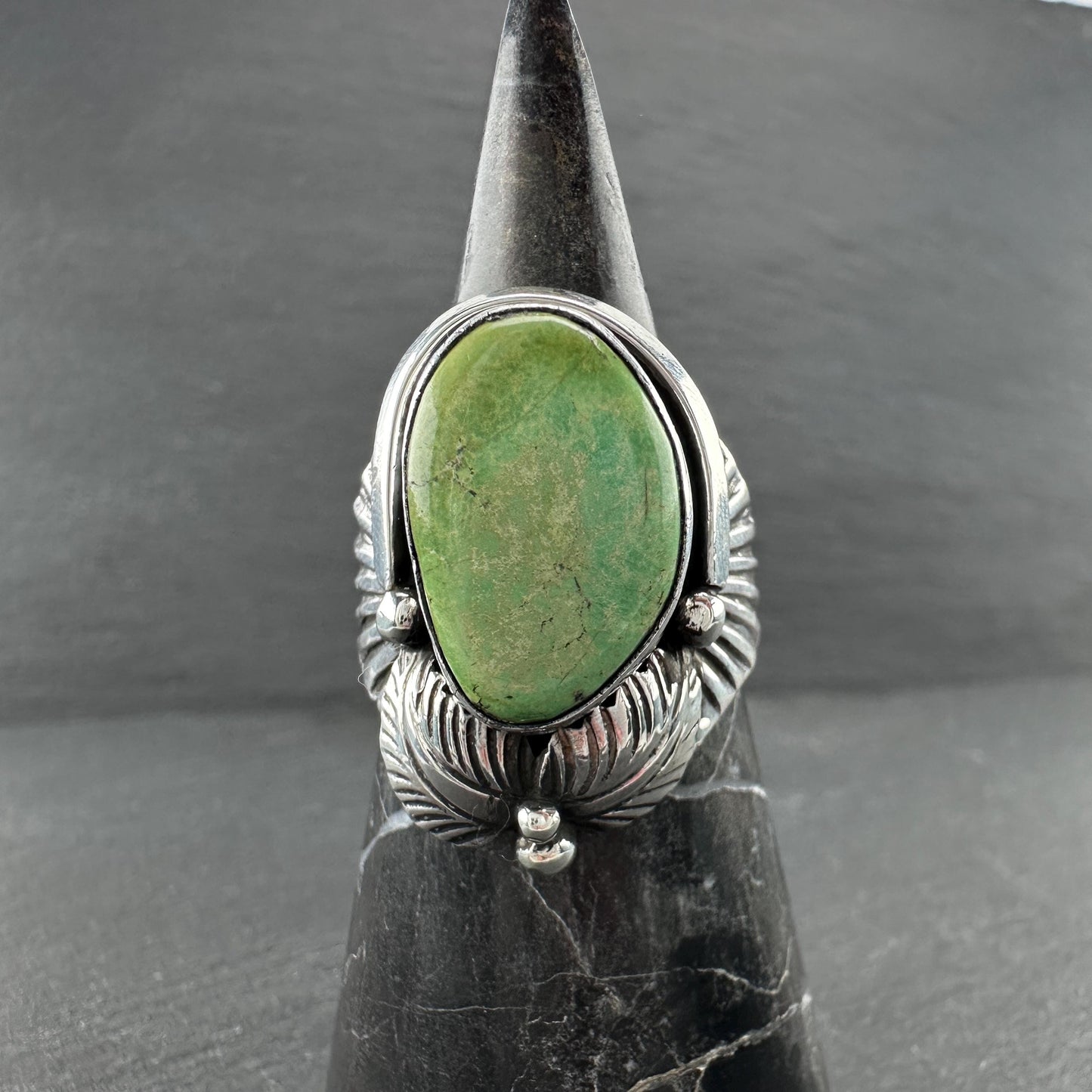 Native American Coral, Turquoise Ring Sterling Silver