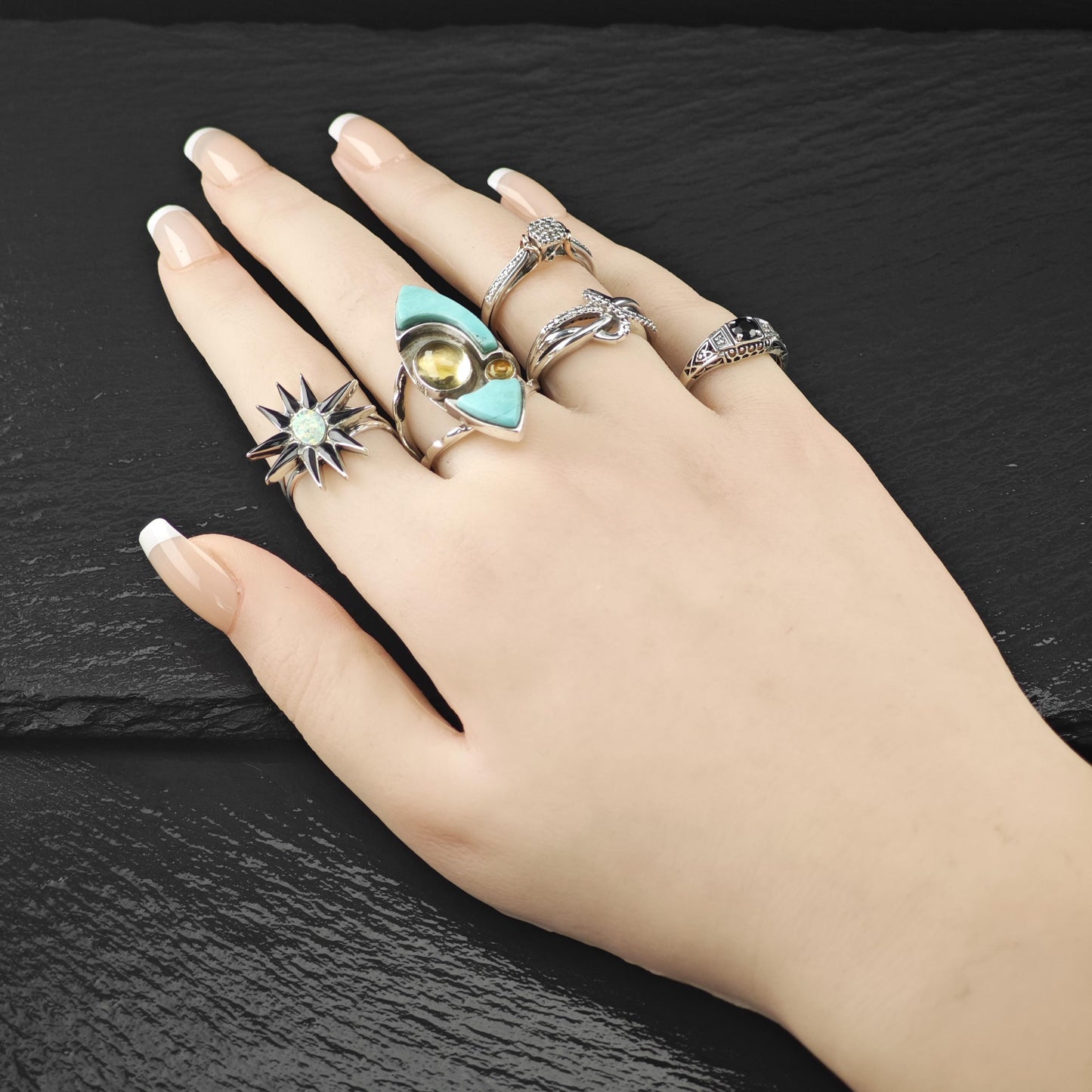 Infinity Diamond Ring Sterling Silver