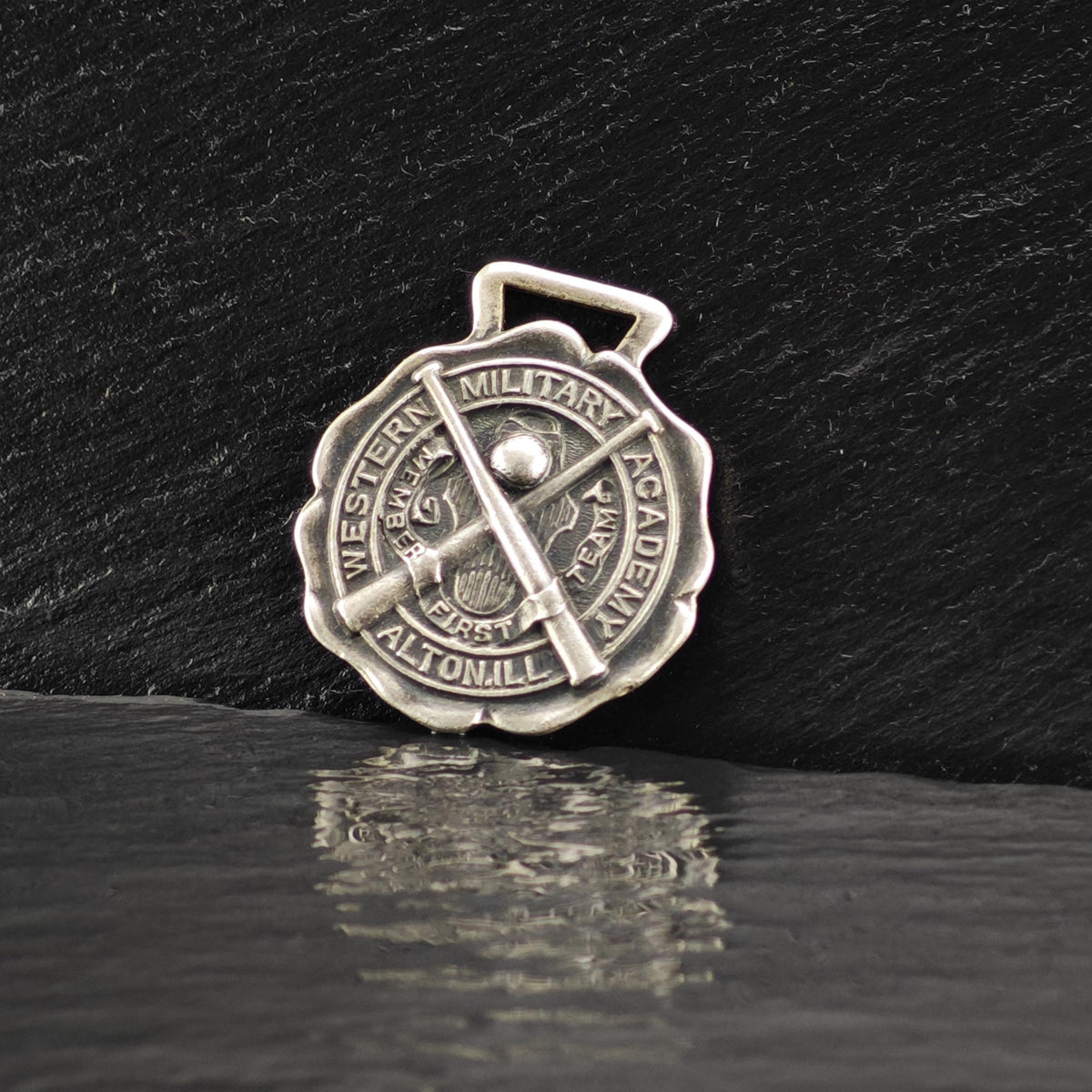 Western Military Academy Alton Illinois Metal Sterling Silver Pendant Fob MISC0408