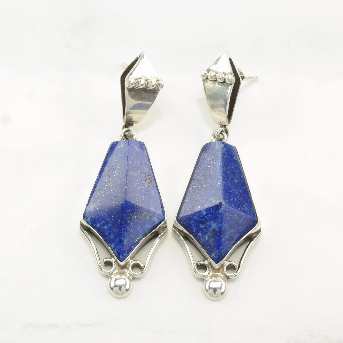 DTR Sterling Silver Lapis Lazuli Earrings Stud/Dangle