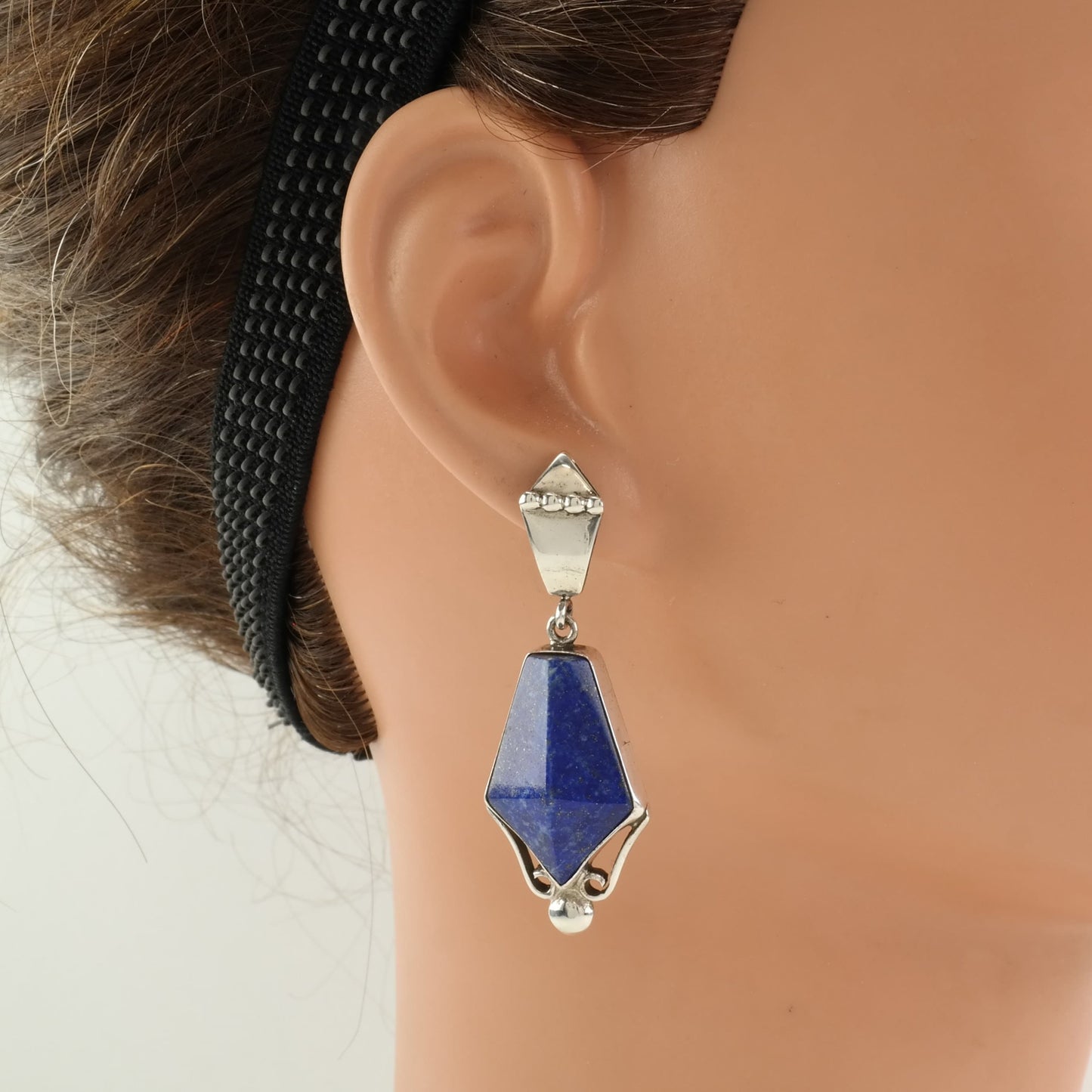 DTR Sterling Silver Lapis Lazuli Earrings Stud/Dangle