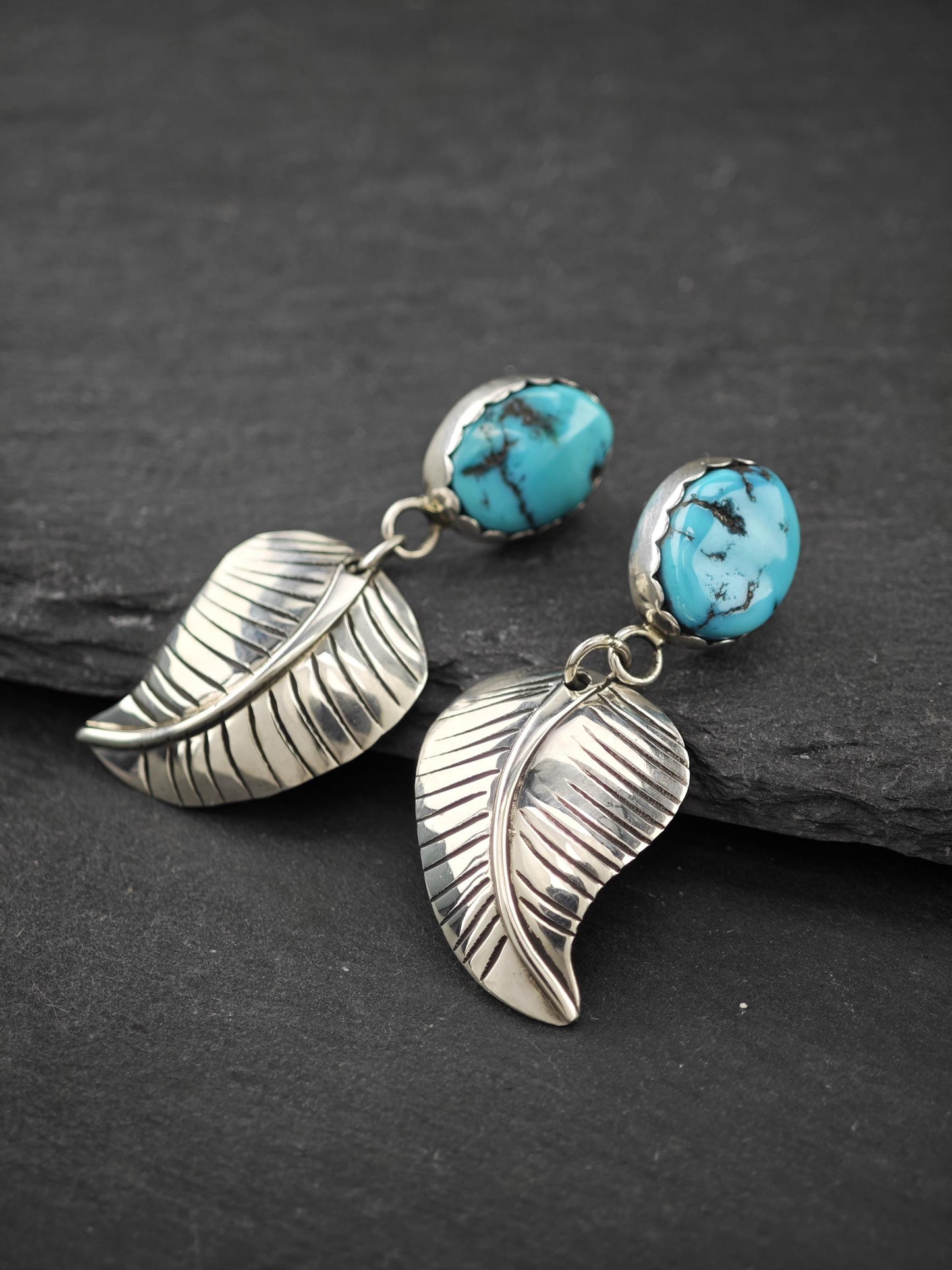 Native American Stud/Dangle Earrings Sterling Silver