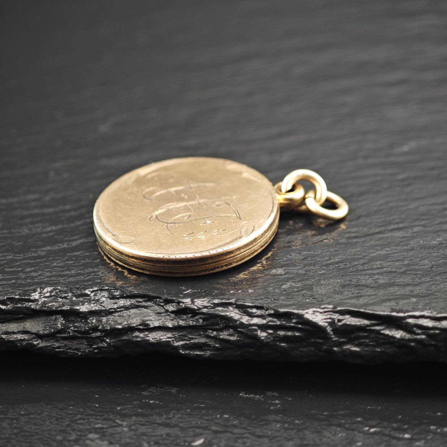 Antique Gold Filled Monogram AAJ Pendant P3031