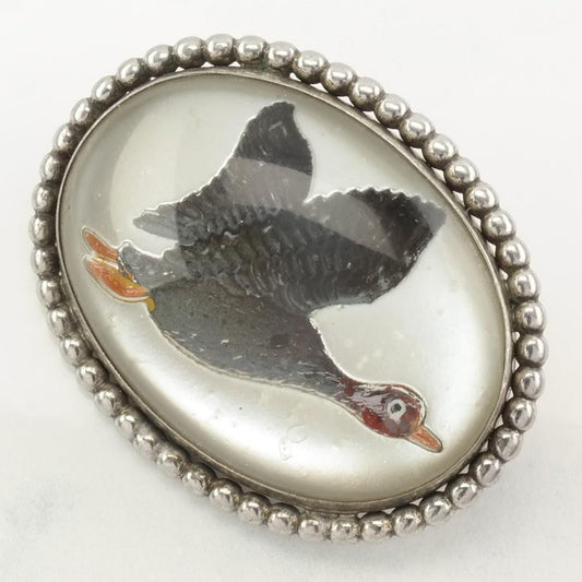 Duck Brooch Essex Crystal Sterling Silver