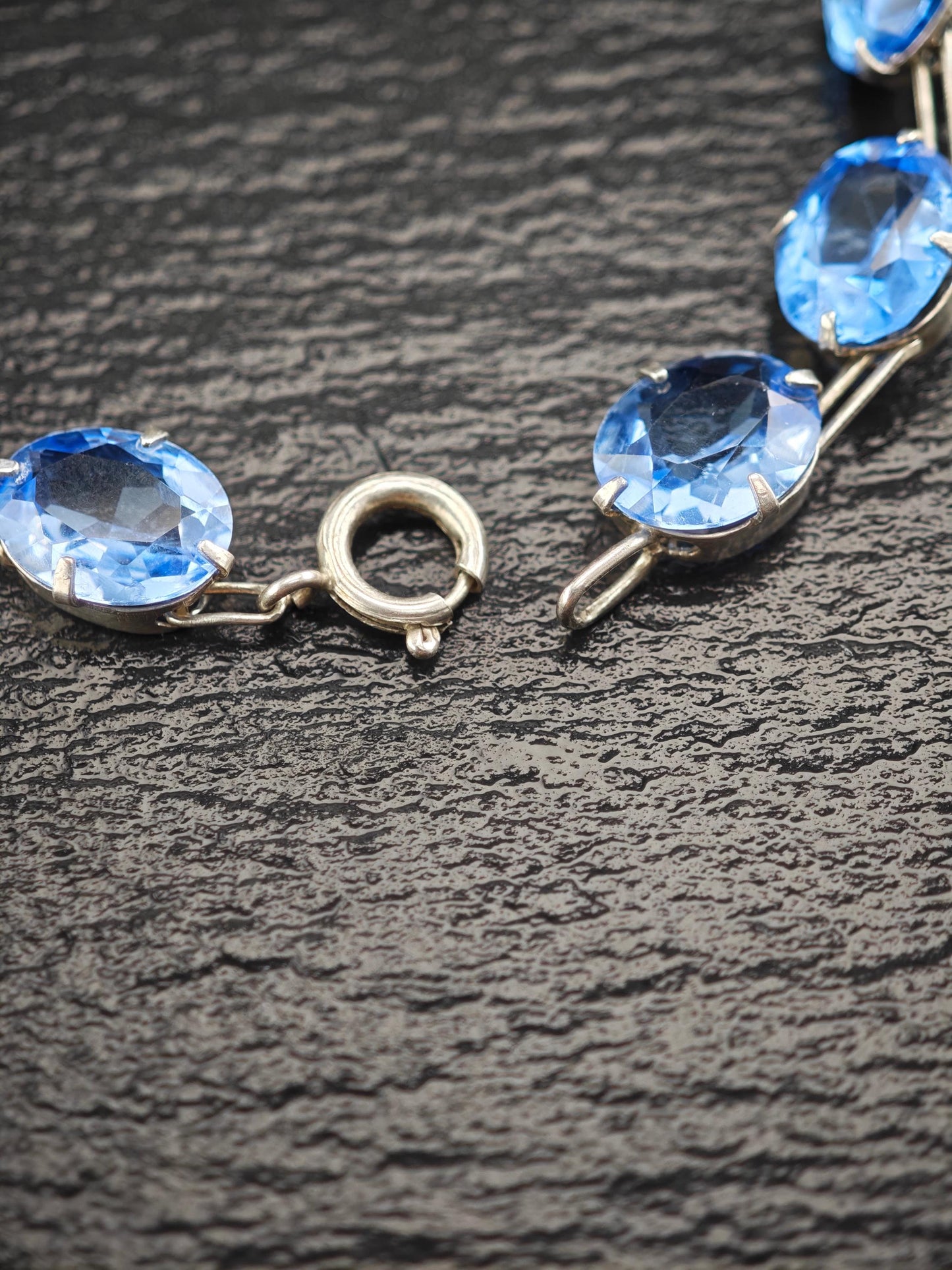 Blue Paste, Oval Necklace Sterling Silver N2520