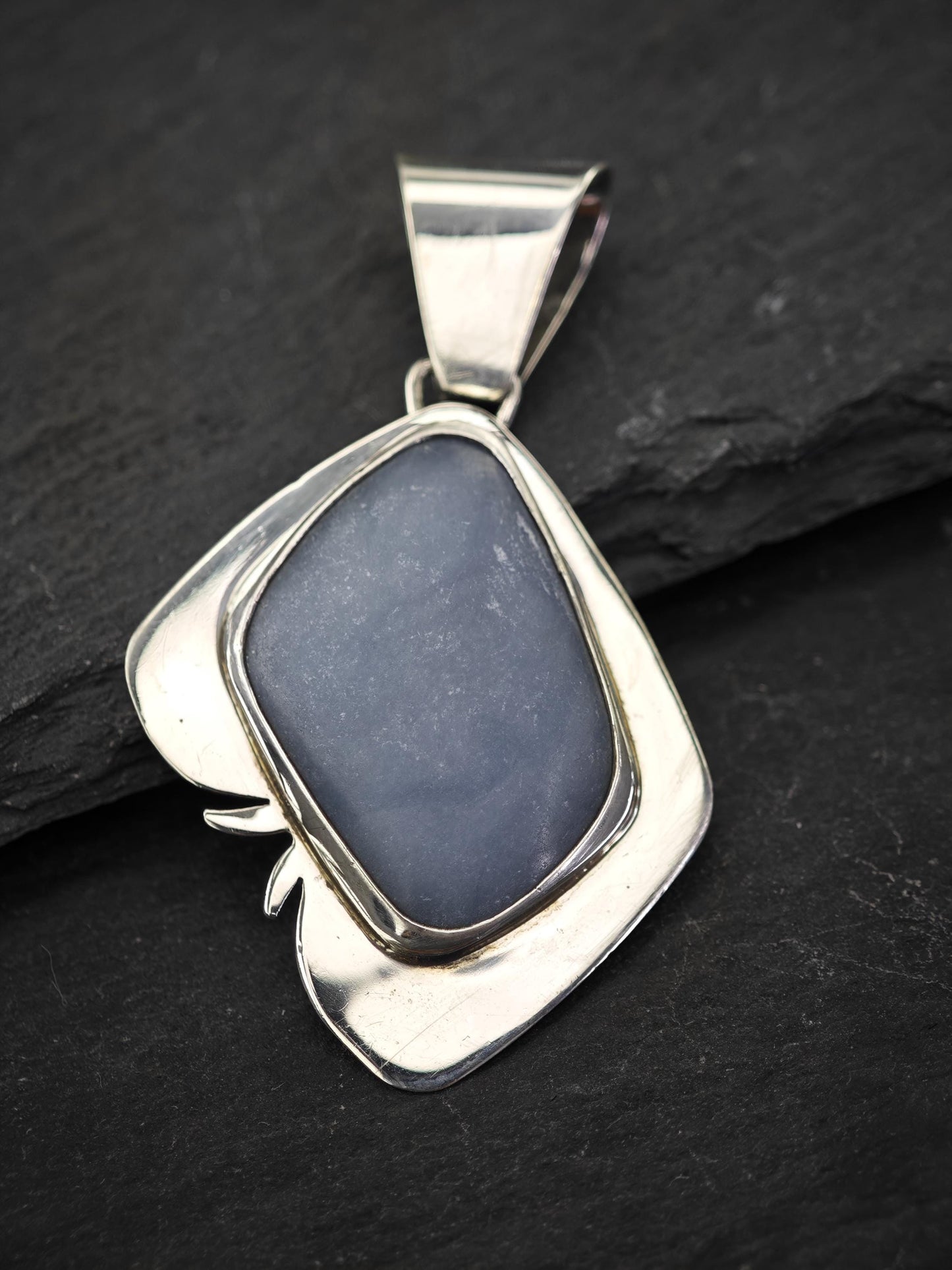 DTR Blue Gemstone Pendant Sterling Silver