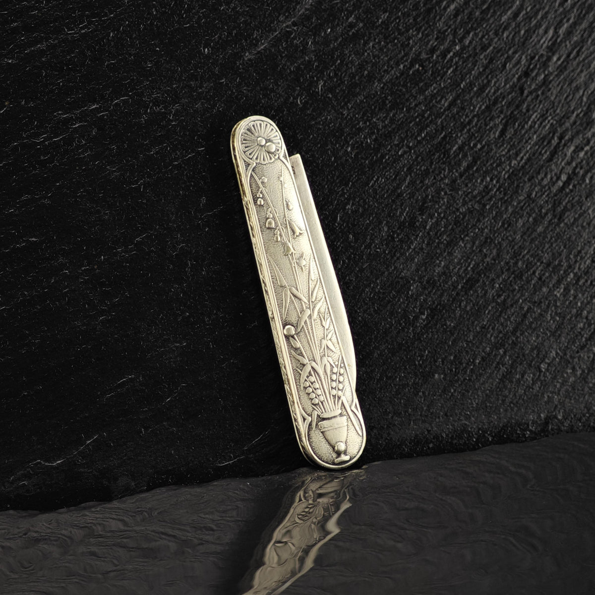 Antique Lilly Of The Valley Pocket Knife Sterling Silver MISC0418