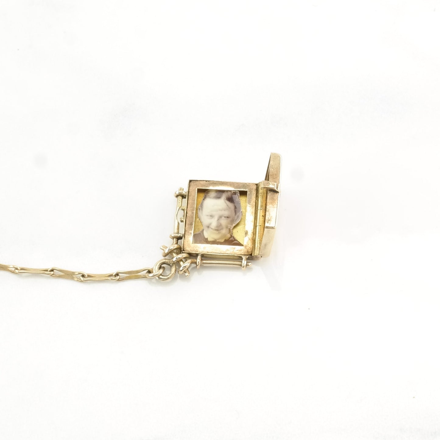 Antique Gold Fill Comb Fob Charm Chain