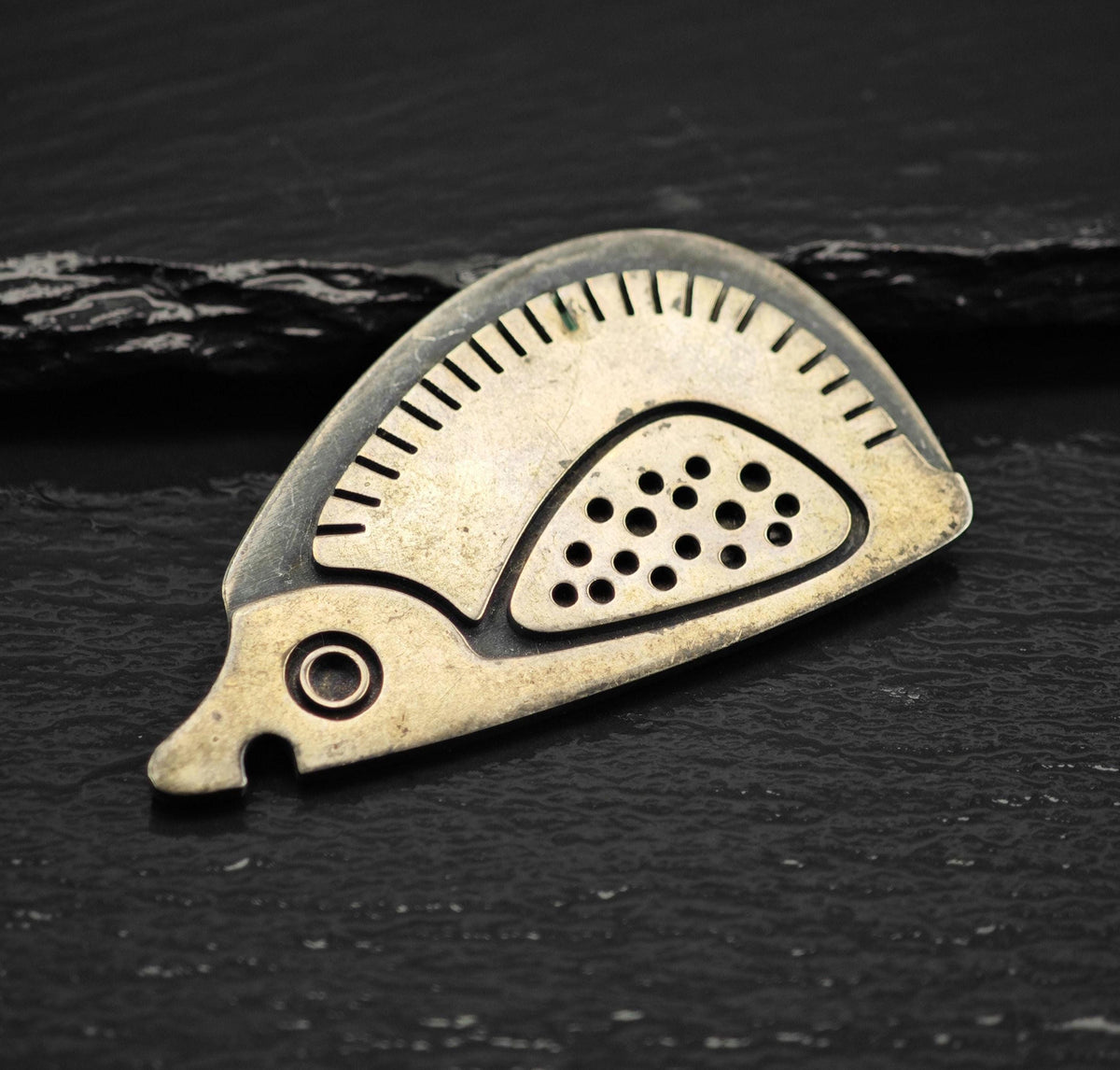 Jay Tuttle MCM Hedgehog Sterling Silver Brooch B2259