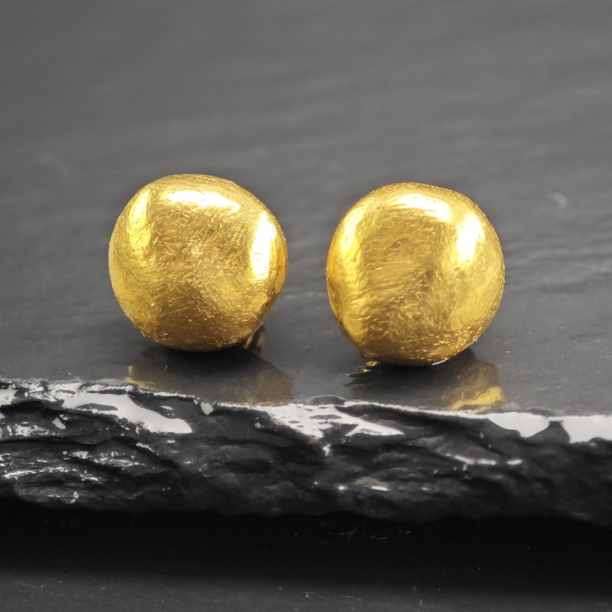 Gold-plated Stud Sterling Silver Earrings ER3218