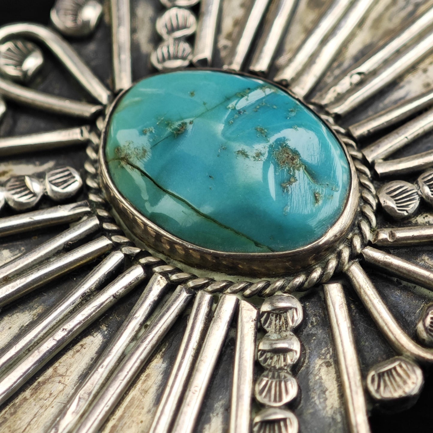 Choice of Native American Turquoise Sterling Silver Brooch