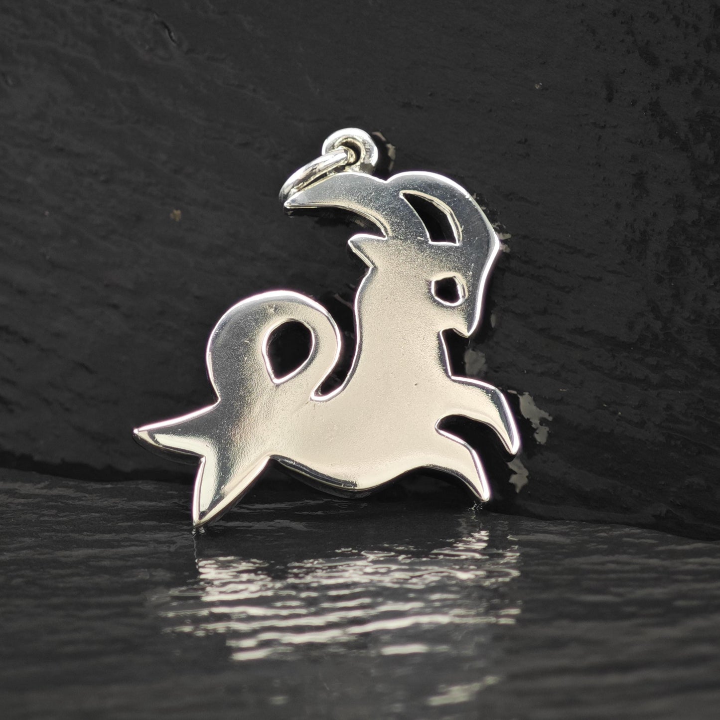 Retired James Avery Lg Capricorn Pendant Sterling Silver P2808