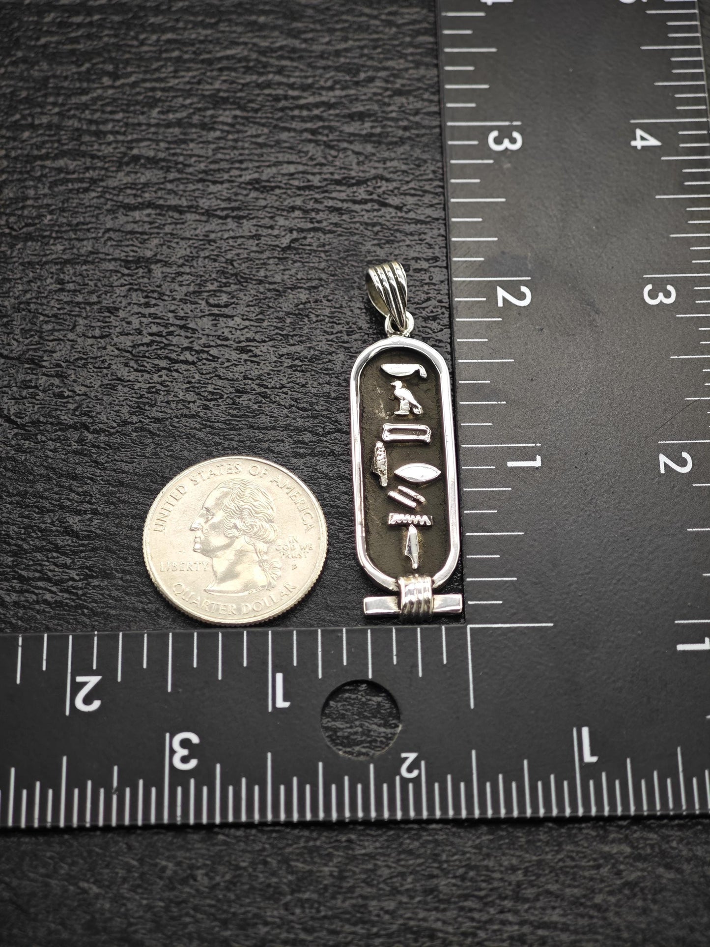 Choice of Egyptian Revival, Cartouche Pendant Sterling Silver P2727