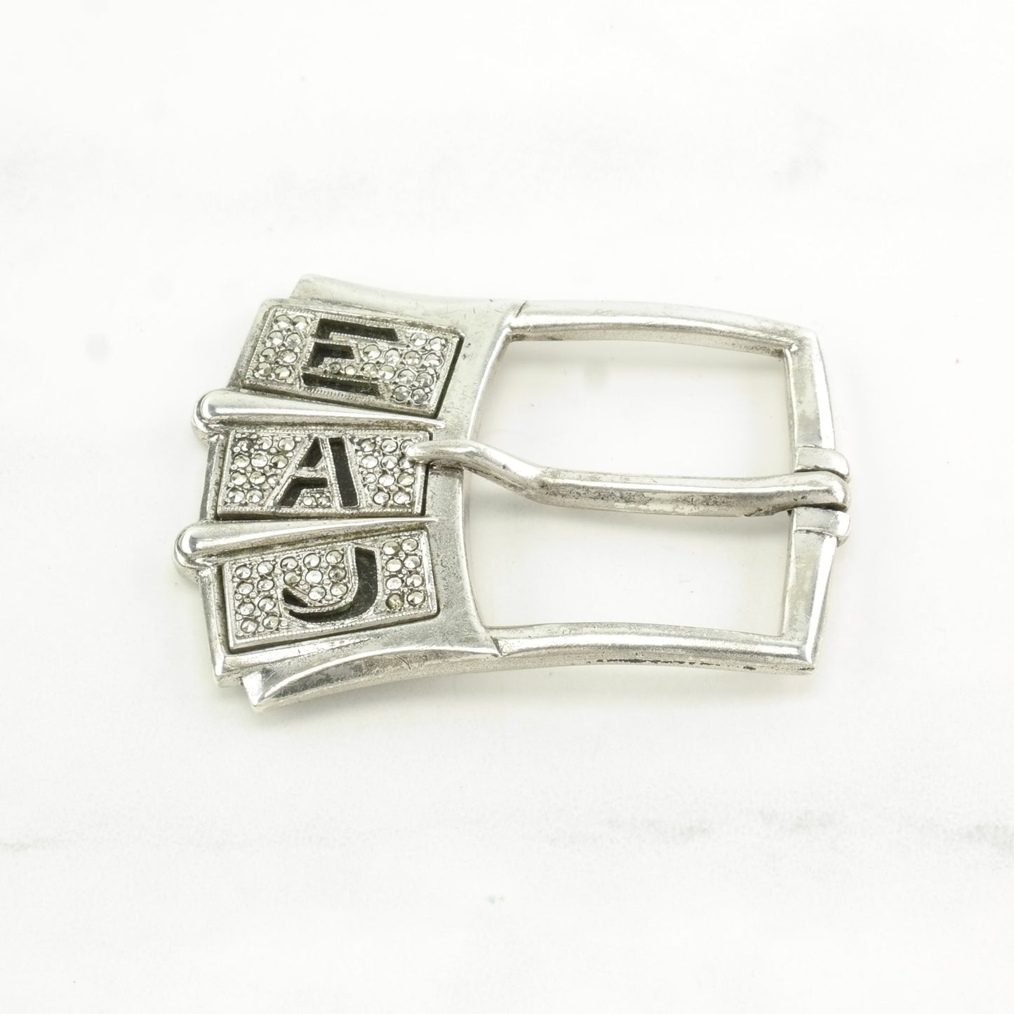 Art Deco "EAJ" Sterling Silver, Belt Buckle, for Replacement Initials