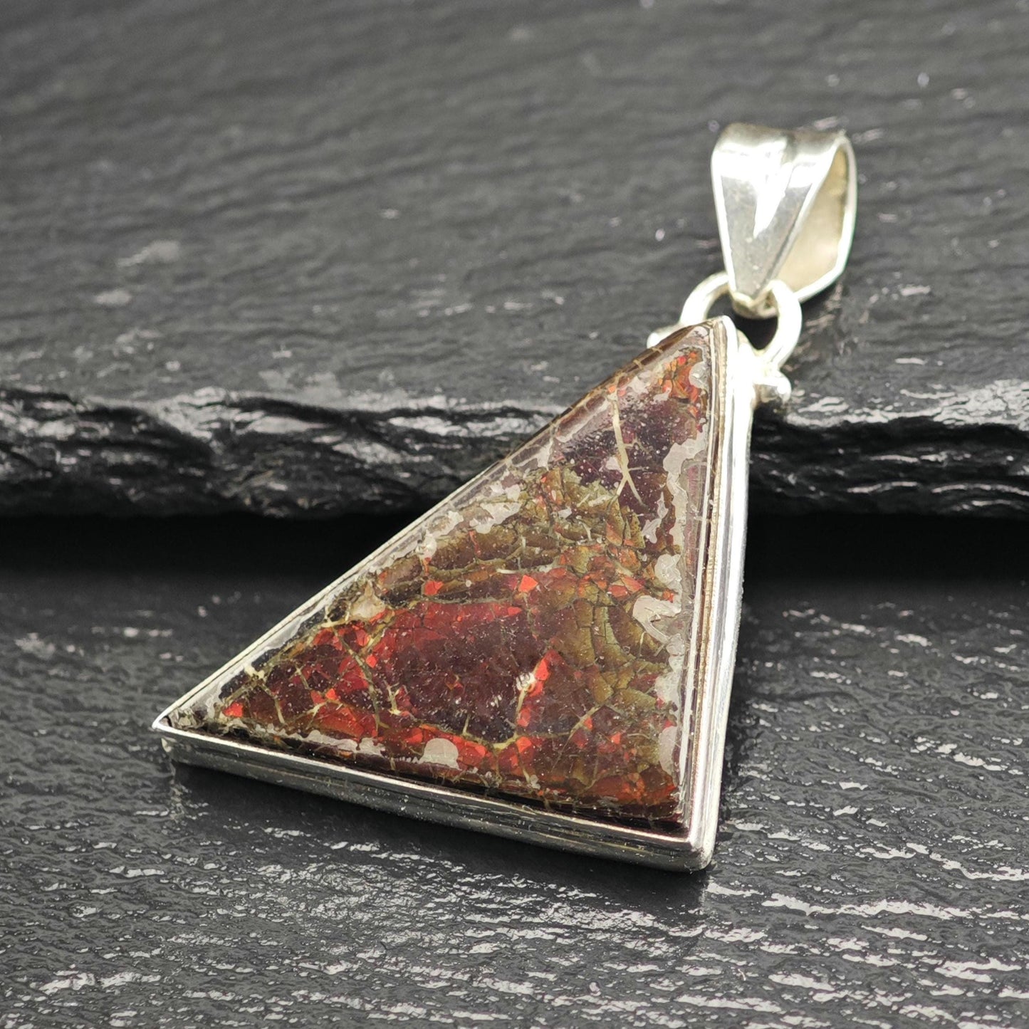 Ammolite Pendant Sterling Silver P3036