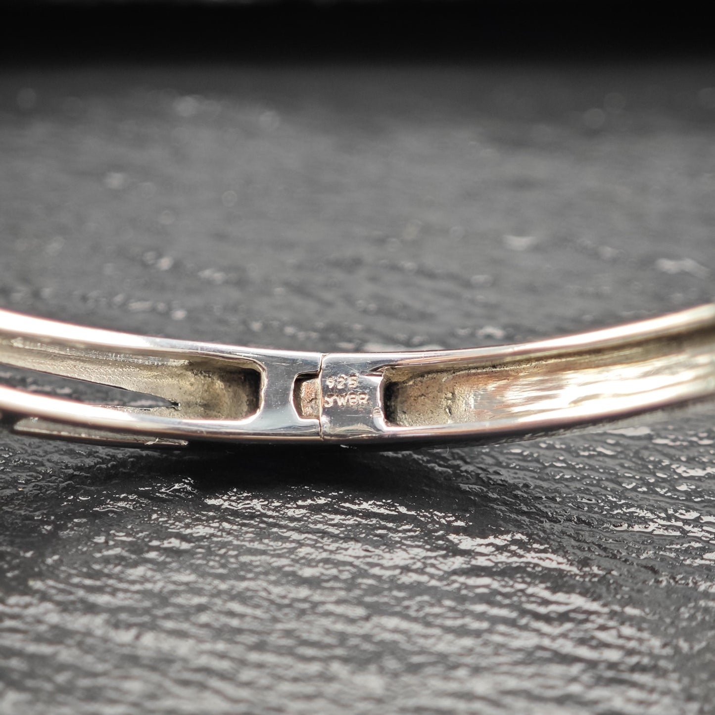 JWBR White Diamond Bangle Bracelet Sterling Silver