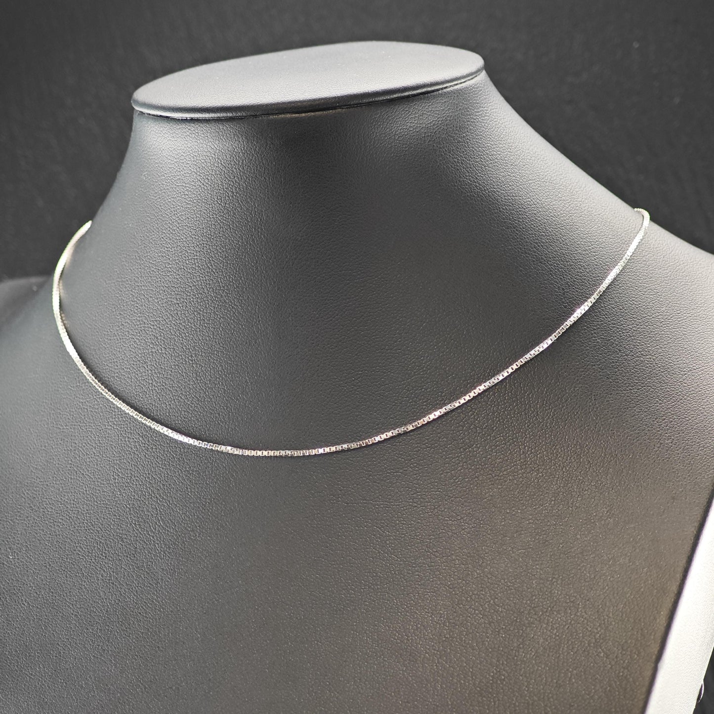 Adjustable slider Box Chain Sterling Silver Necklace 24" N2629