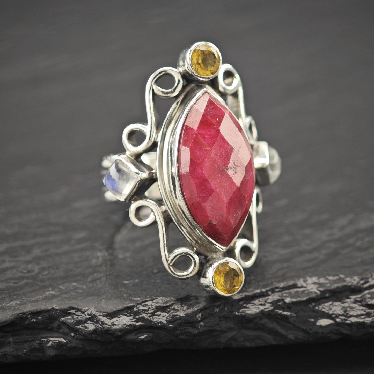 Nicky Butler Sterling Silver Ring - Vintage Gemstone Size 8