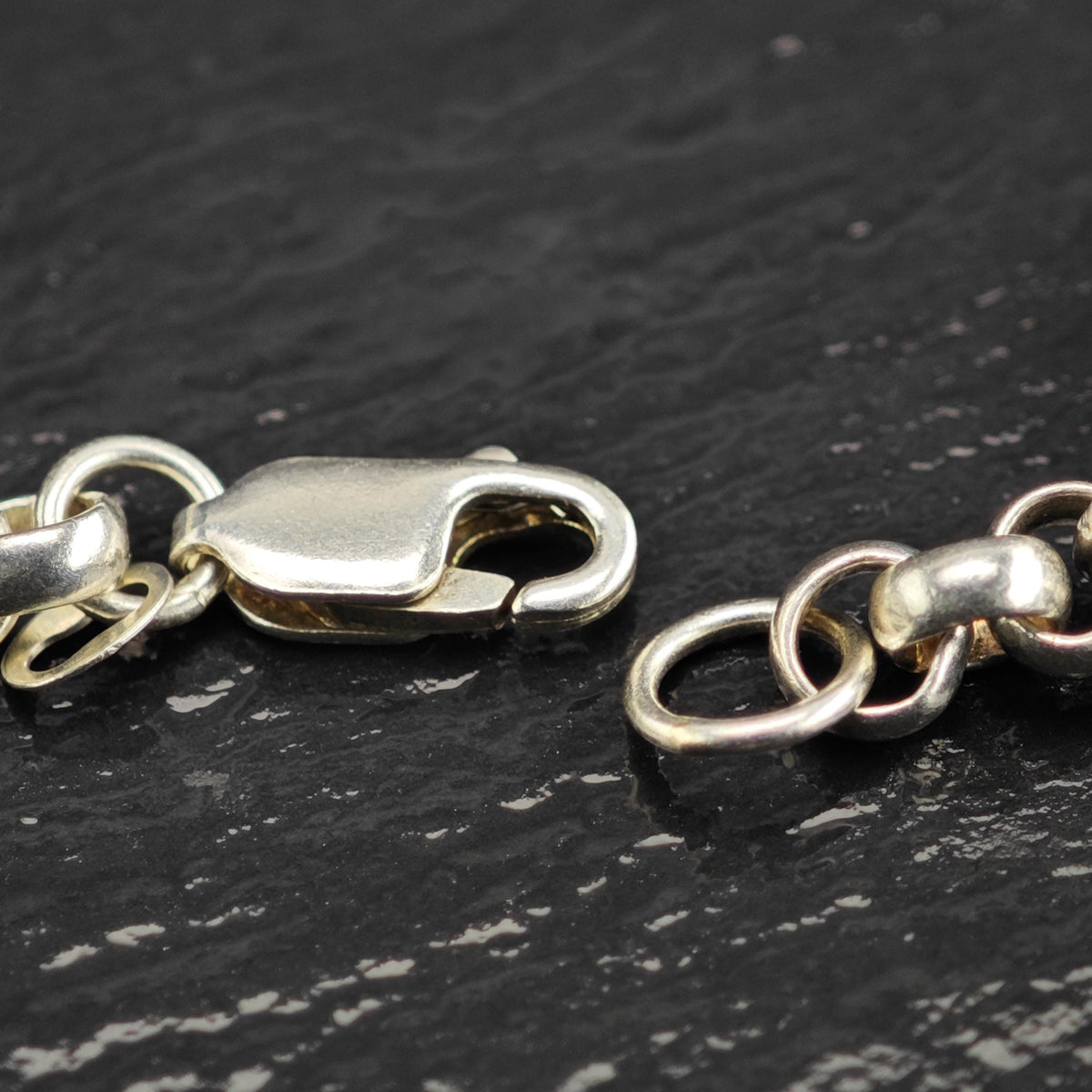 Charm Sterling Silver Bracelet Sz 6 3/4" BR3161