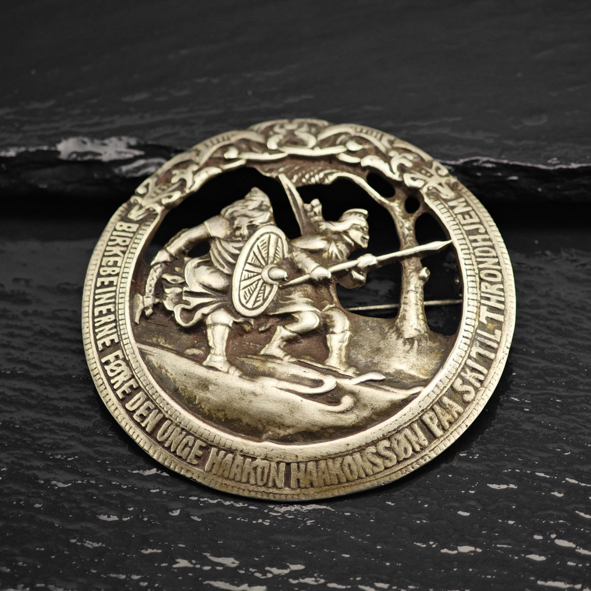 Viking Warrior Silver 830 Brooch Sterling Silver B2240