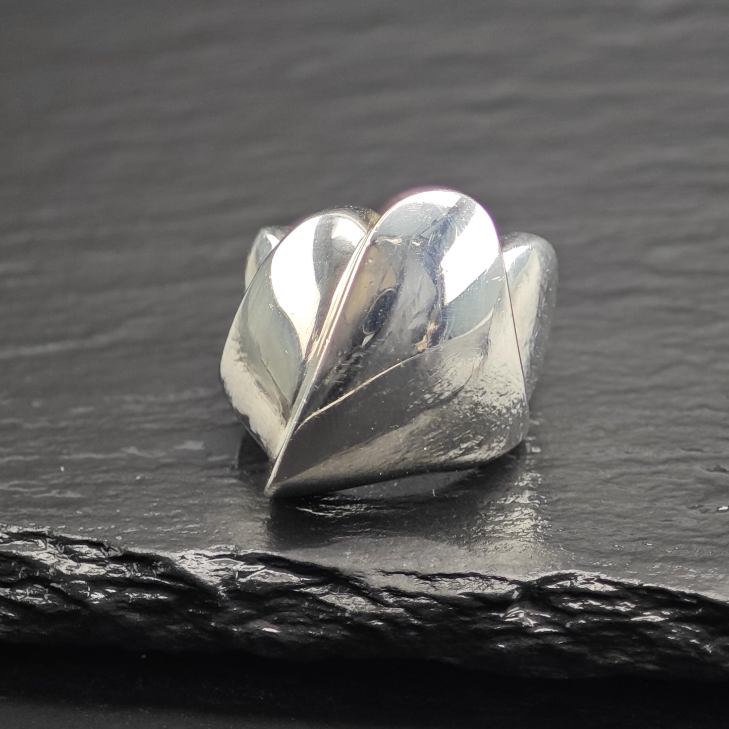Vintage Krypell Crossover Curve Ring Sterling Silver Sz 6 1/4 R6692