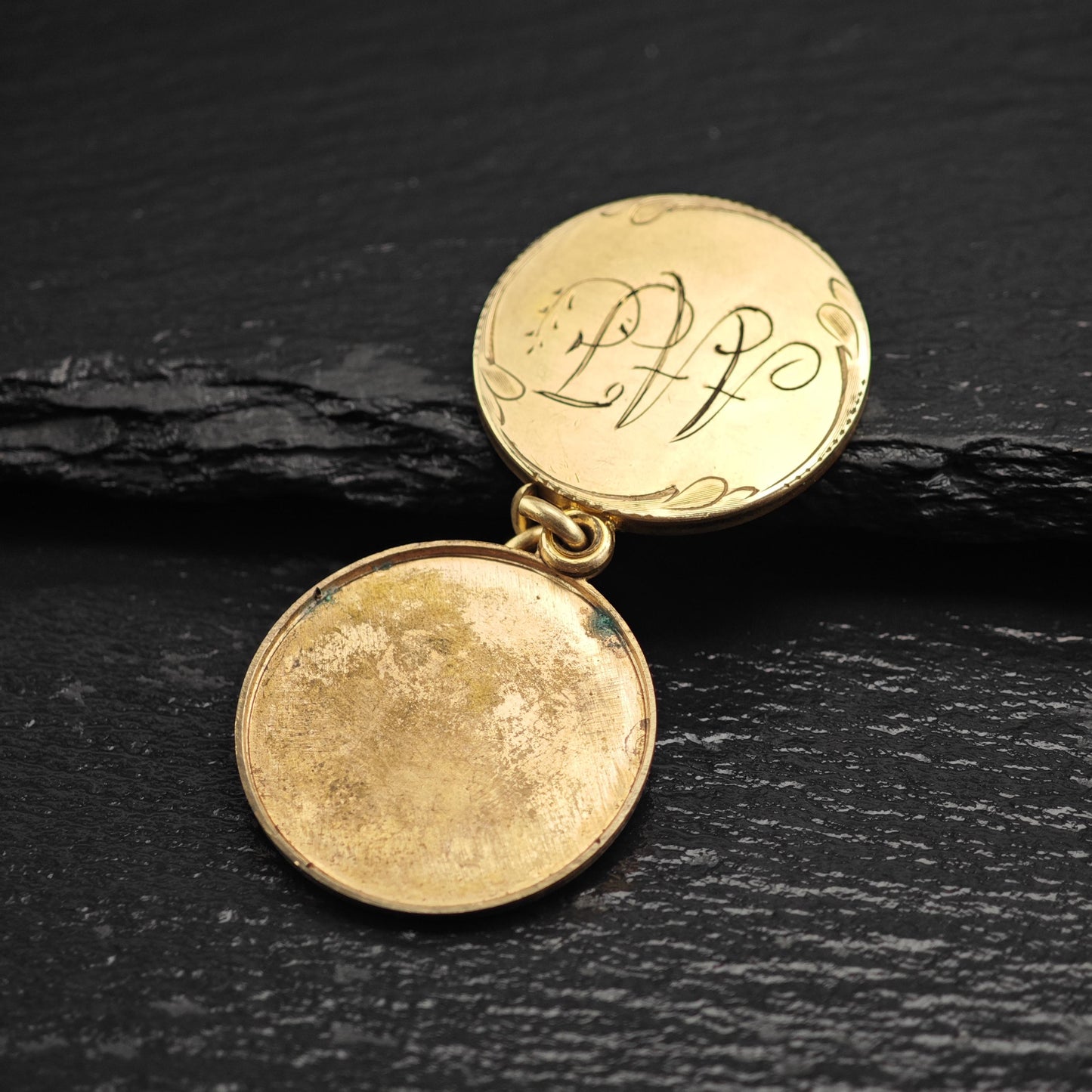 Antique Gold Filled Monogram AAJ Pendant P3031